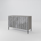 WAVES OF CONCRETE 2-Door Sideboard in Grey Finish