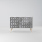 WAVES OF CONCRETE 2-Door Sideboard in Grey Finish