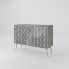 WAVES OF CONCRETE 2-Door Sideboard in Grey Finish
