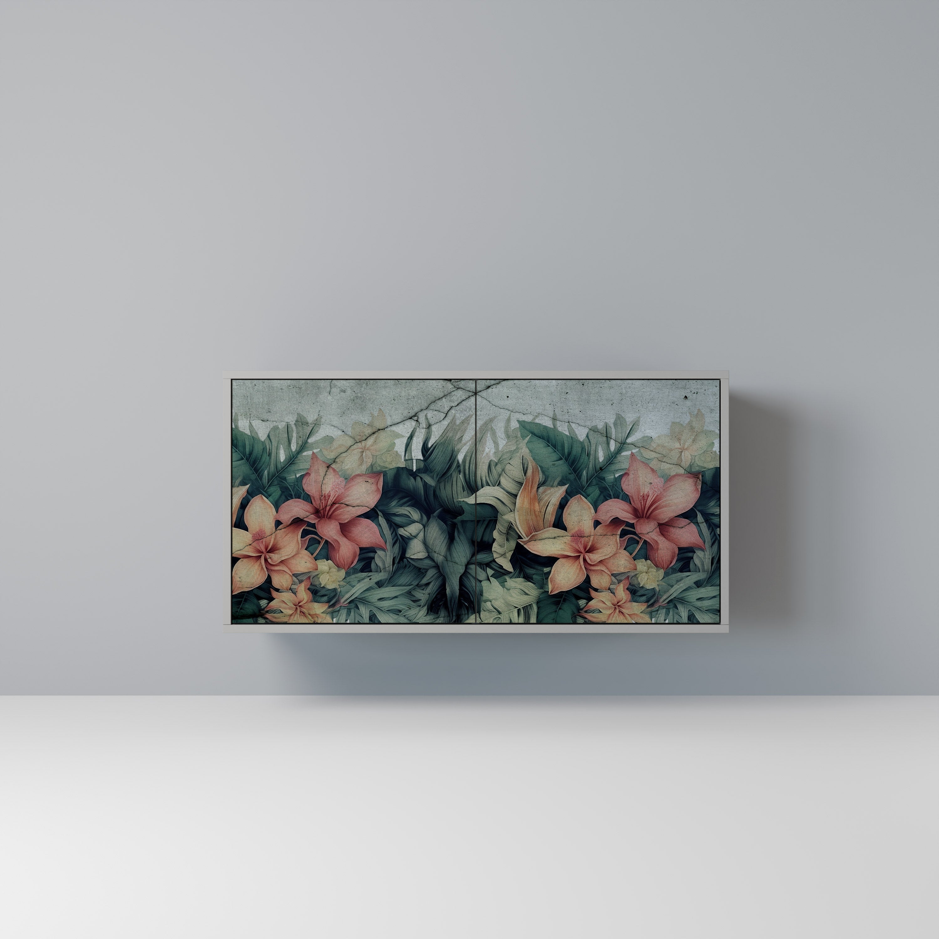 HEAVENLY BLOOM Aparador de 2 Portas em Acabamento Cinzento