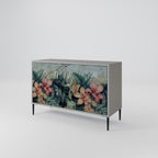 HEAVENLY BLOOM 2-Door Sideboard in Grey Finish