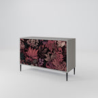 FLORAL WHISPER 2-Door Sideboard in Grey Finish
