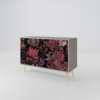 FLORAL WHISPER 2-Door Sideboard in Grey Finish