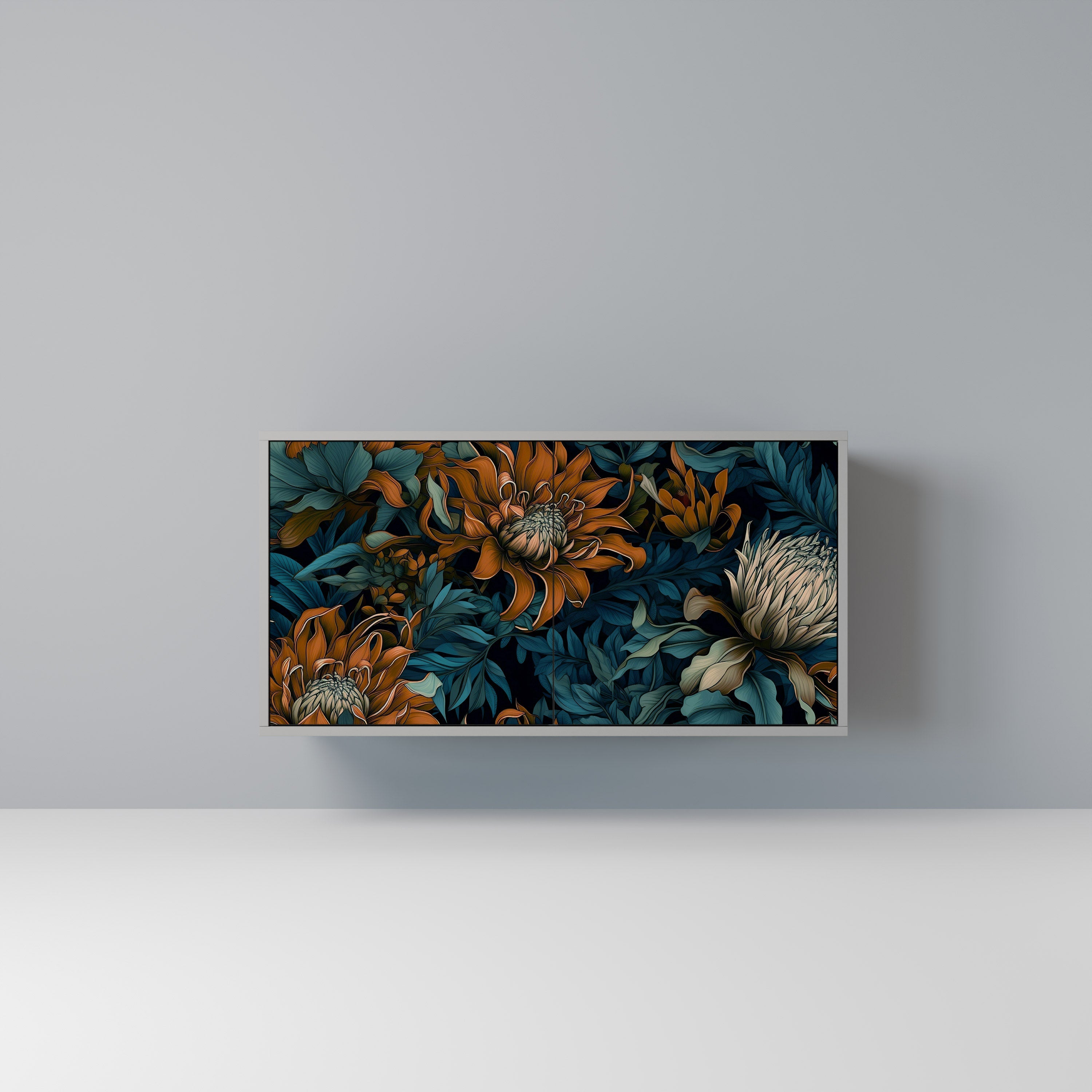 MORNING BLOOM Aparador de 2 Portas em Acabamento Cinzento