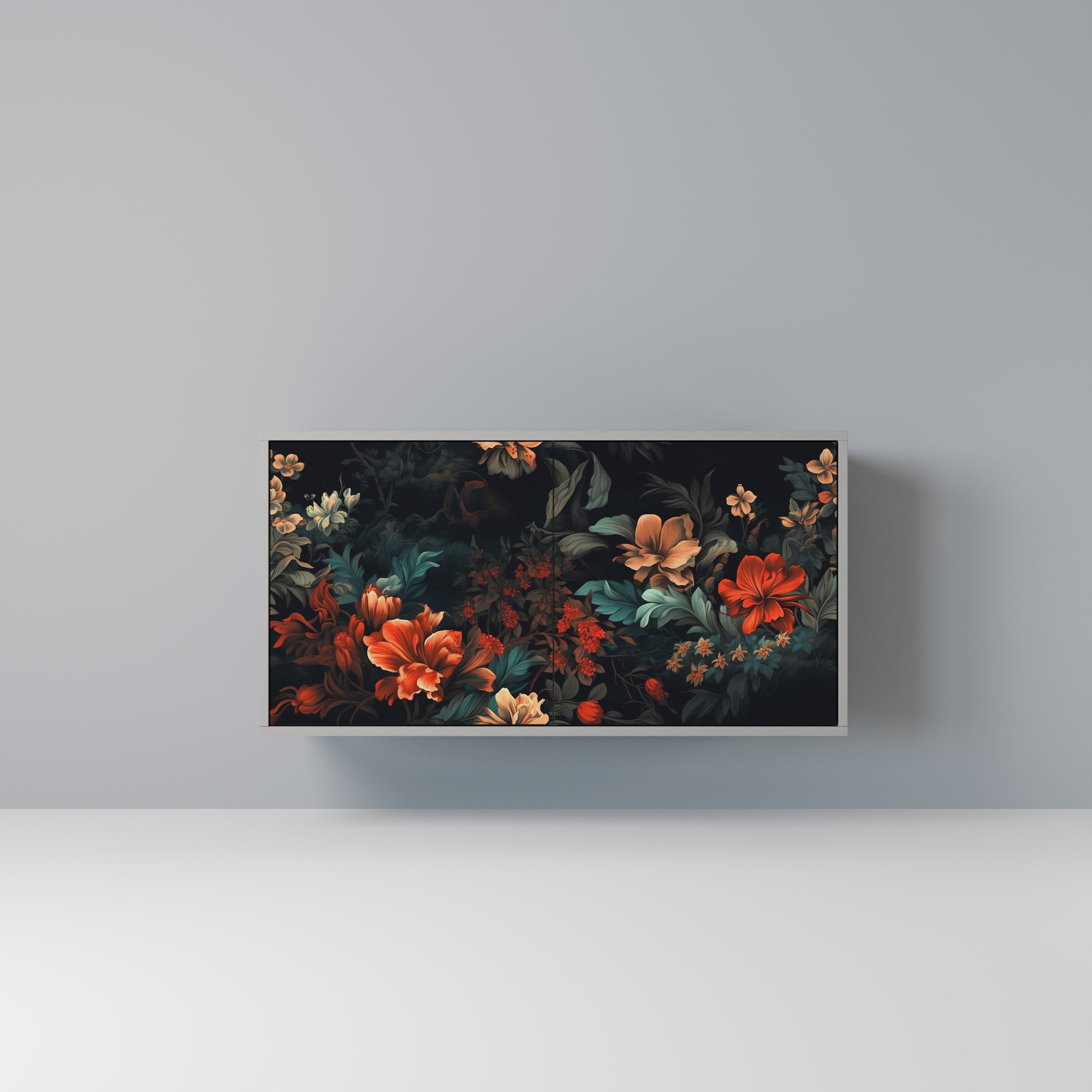 IMAGINARY BLOSSOM Aparador de 2 Portas em Acabamento Cinzento