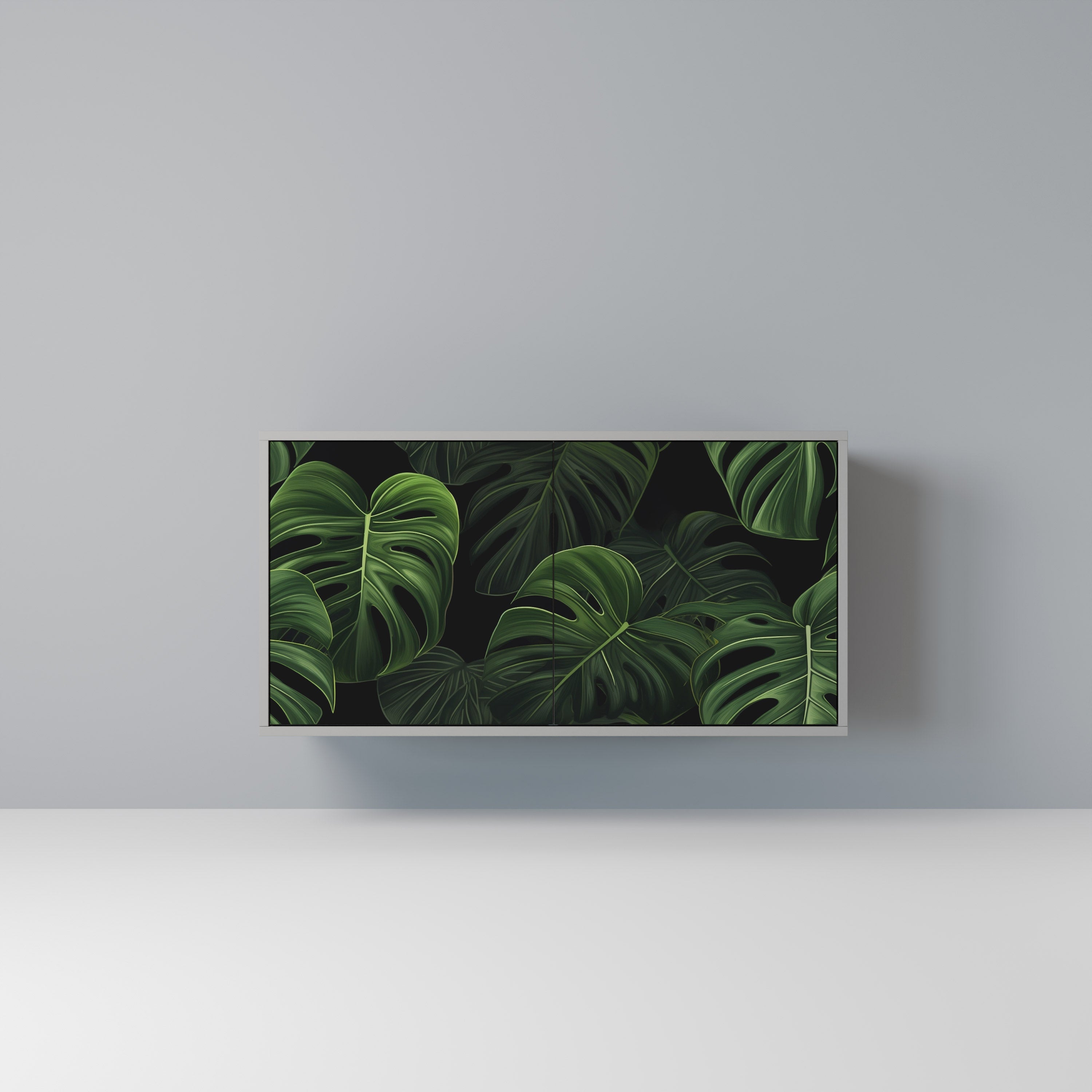 INFINITE MONSTERA Aparador de 2 Portas em Acabamento Cinzento