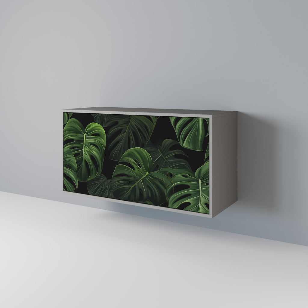 INFINITE MONSTERA Aparador de 2 Portas em Acabamento Cinzento