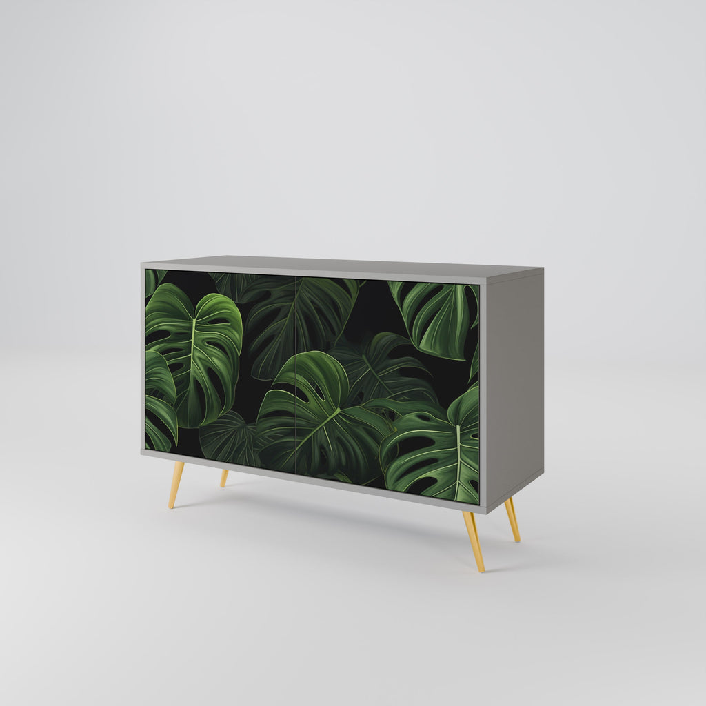 INFINITE MONSTERA Aparador de 2 Portas em Acabamento Cinzento
