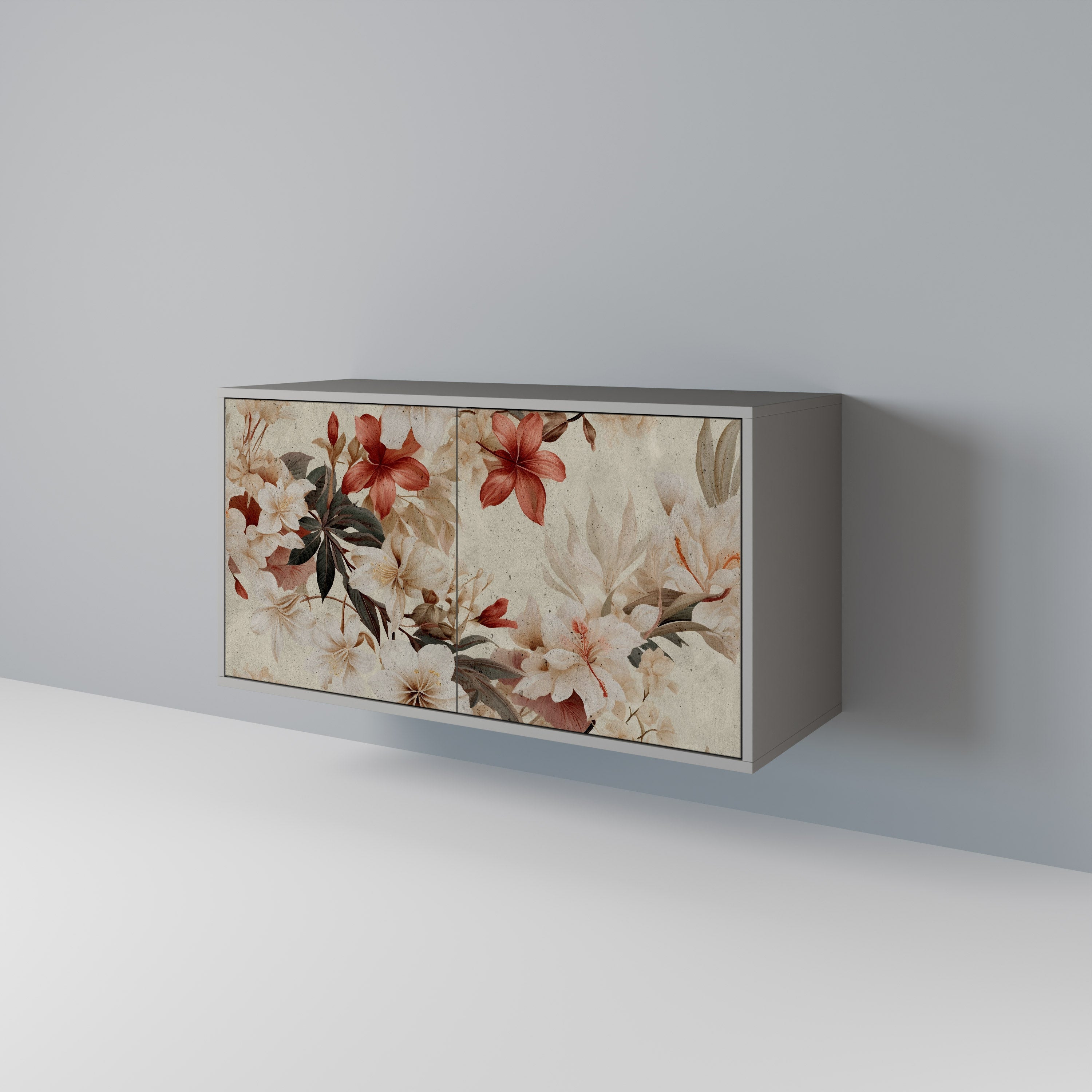 PETAL HARMONY Aparador de 2 Portas em Acabamento Cinzento