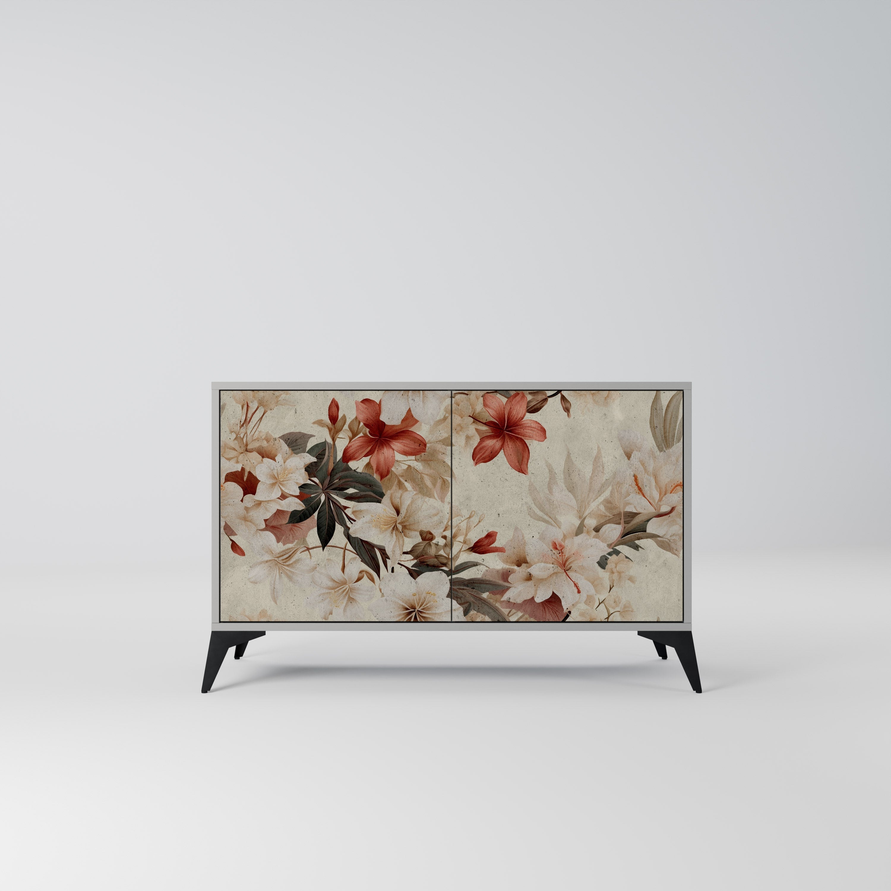 PETAL HARMONY Aparador de 2 Portas em Acabamento Cinzento