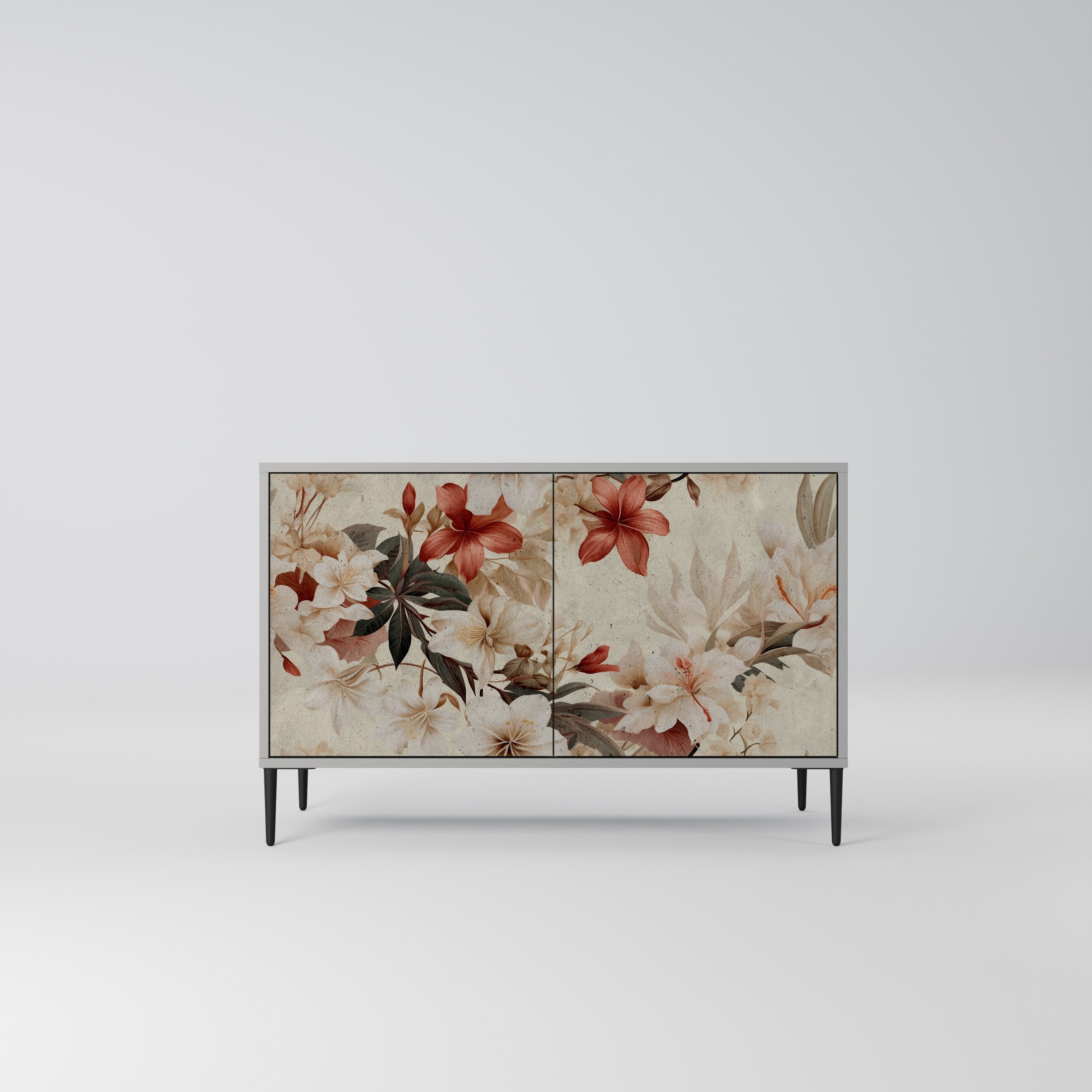 PETAL HARMONY Aparador de 2 Portas em Acabamento Cinzento