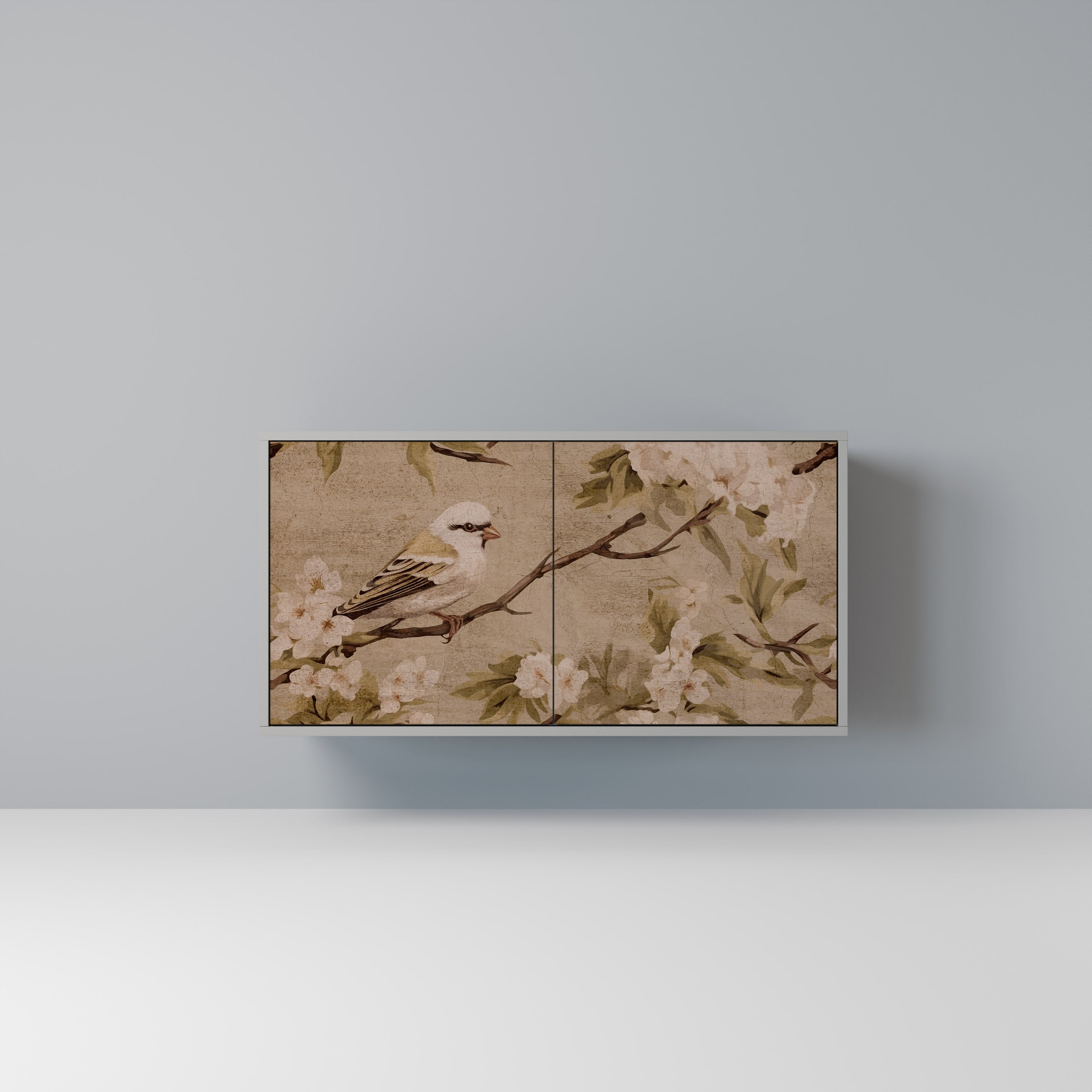 PETAL DISTINGUISH Aparador de 2 Portas em Acabamento Cinzento