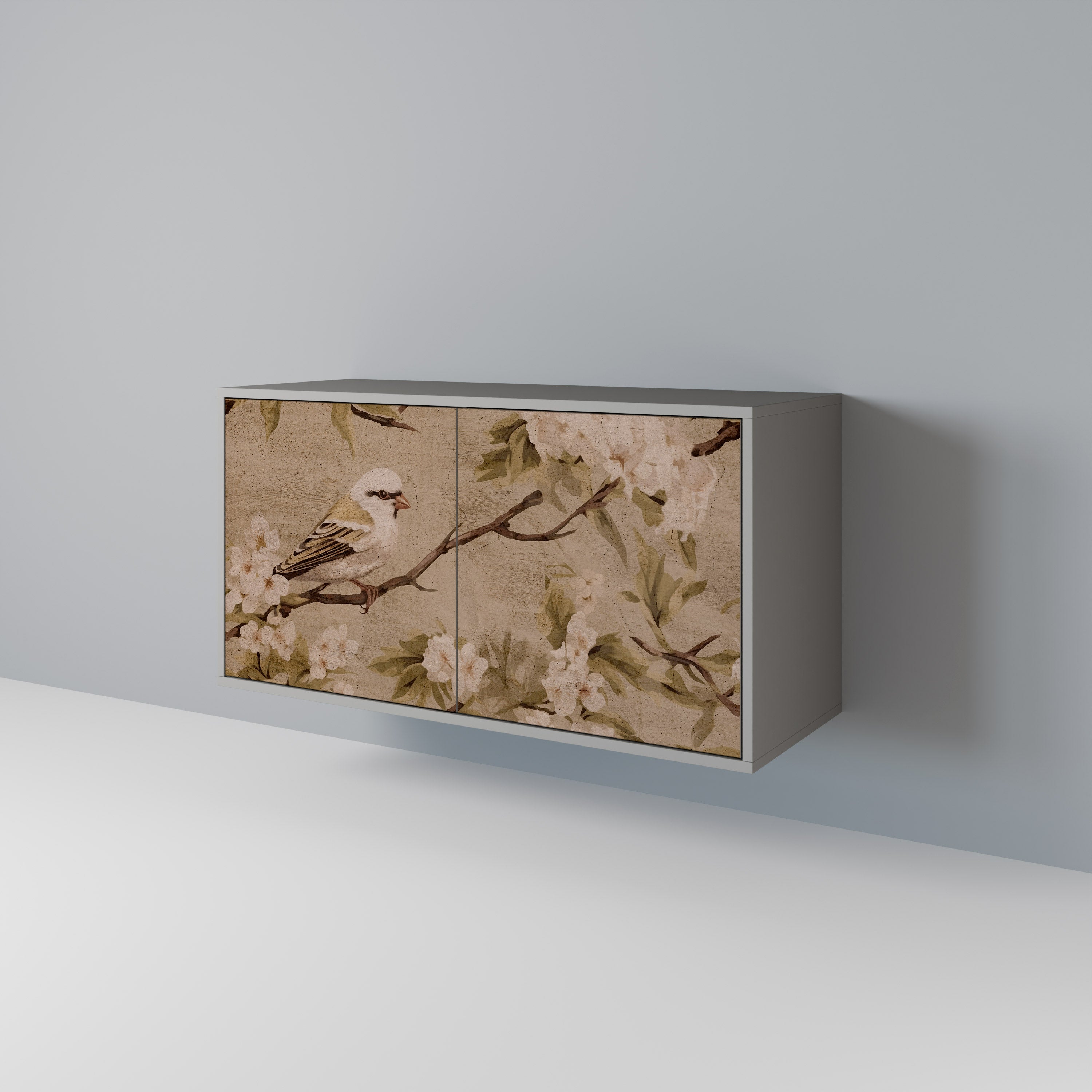 PETAL DISTINGUISH Aparador de 2 Portas em Acabamento Cinzento