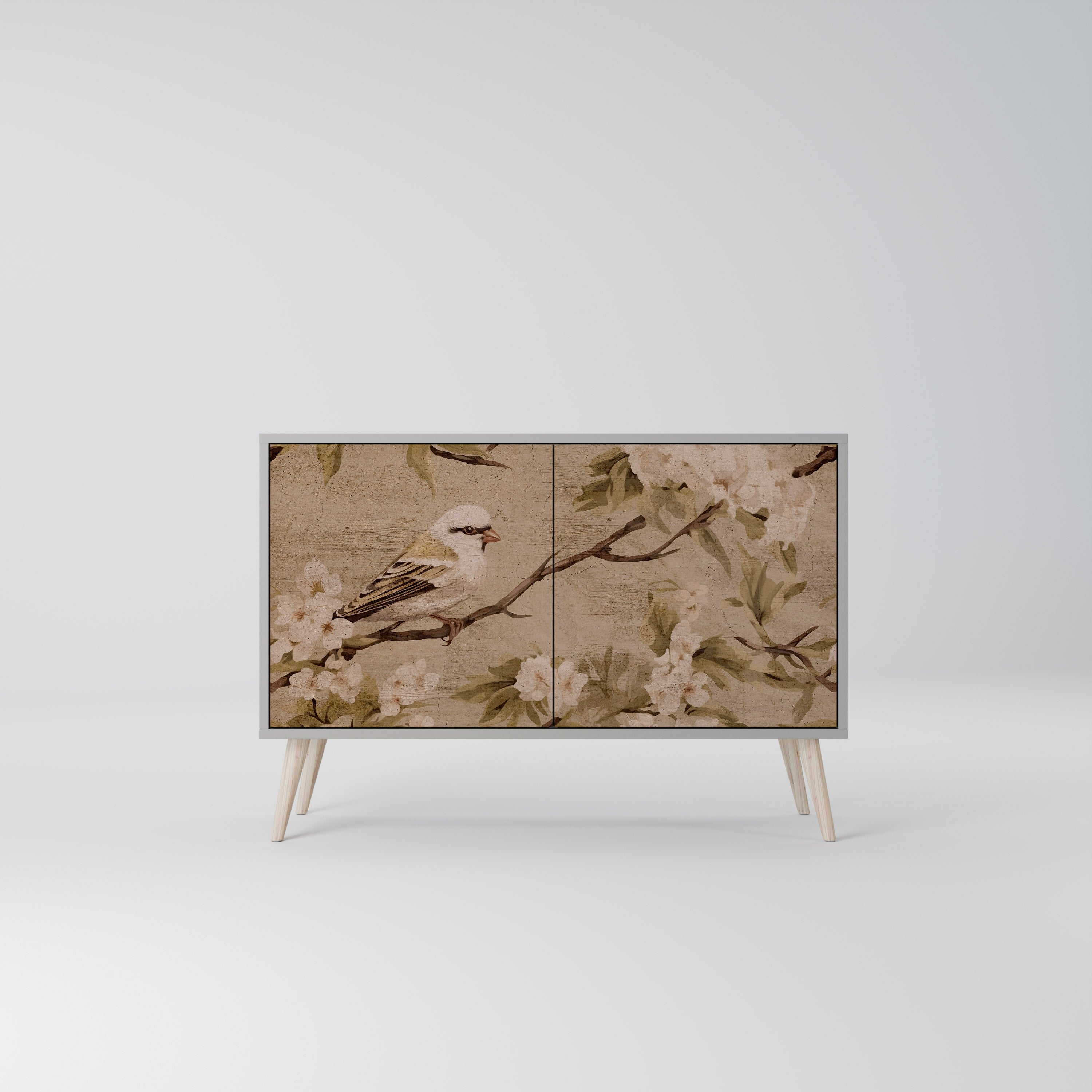 PETAL DISTINGUISH Aparador de 2 Portas em Acabamento Cinzento