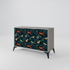 FOWL ORNAMENT 2-Door Sideboard in Grey Finish