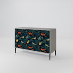FOWL ORNAMENT 2-Door Sideboard in Grey Finish