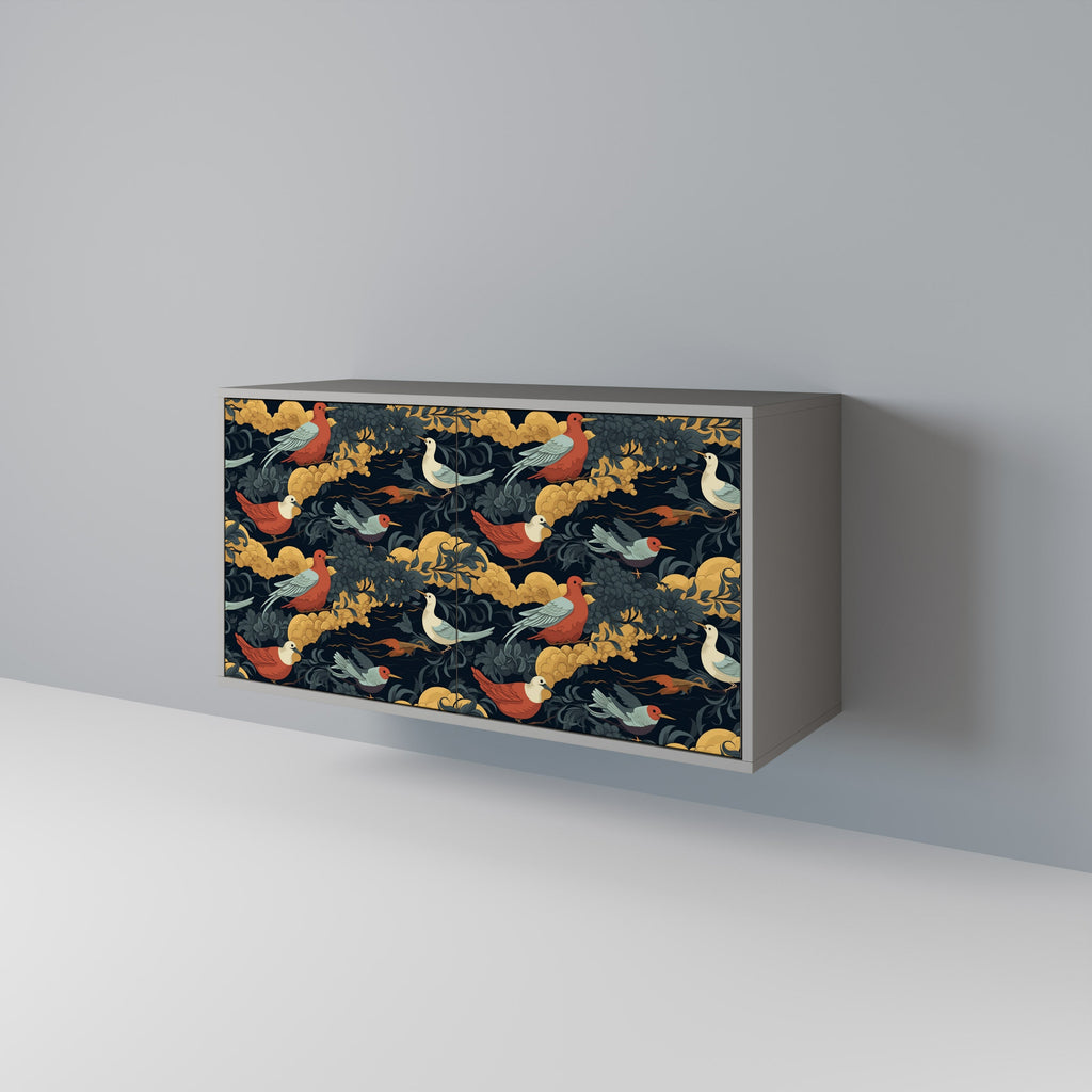 FOWLY DAZE Aparador de 2 Portas em Acabamento Cinzento