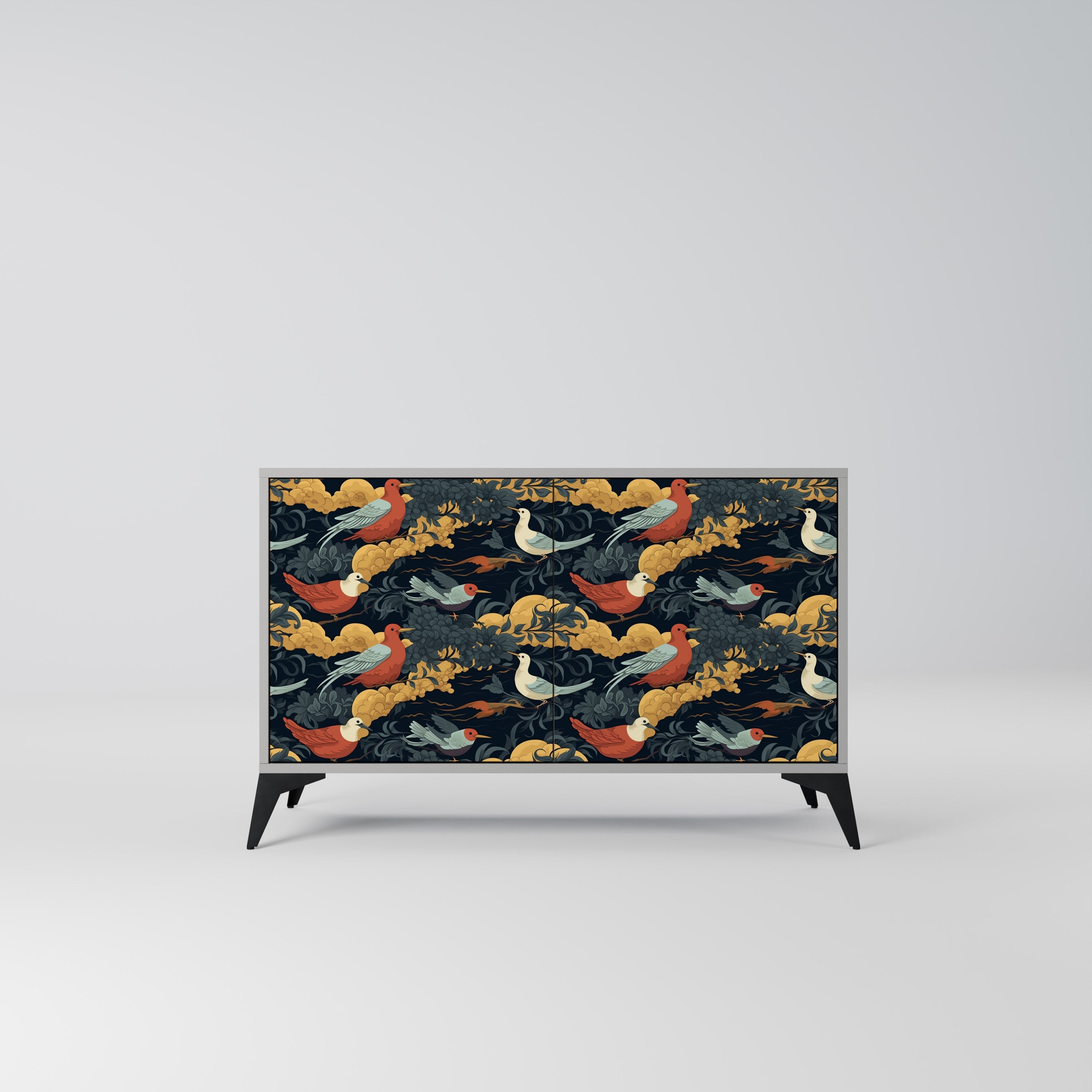 FOWLY DAZE Aparador de 2 Portas em Acabamento Cinzento