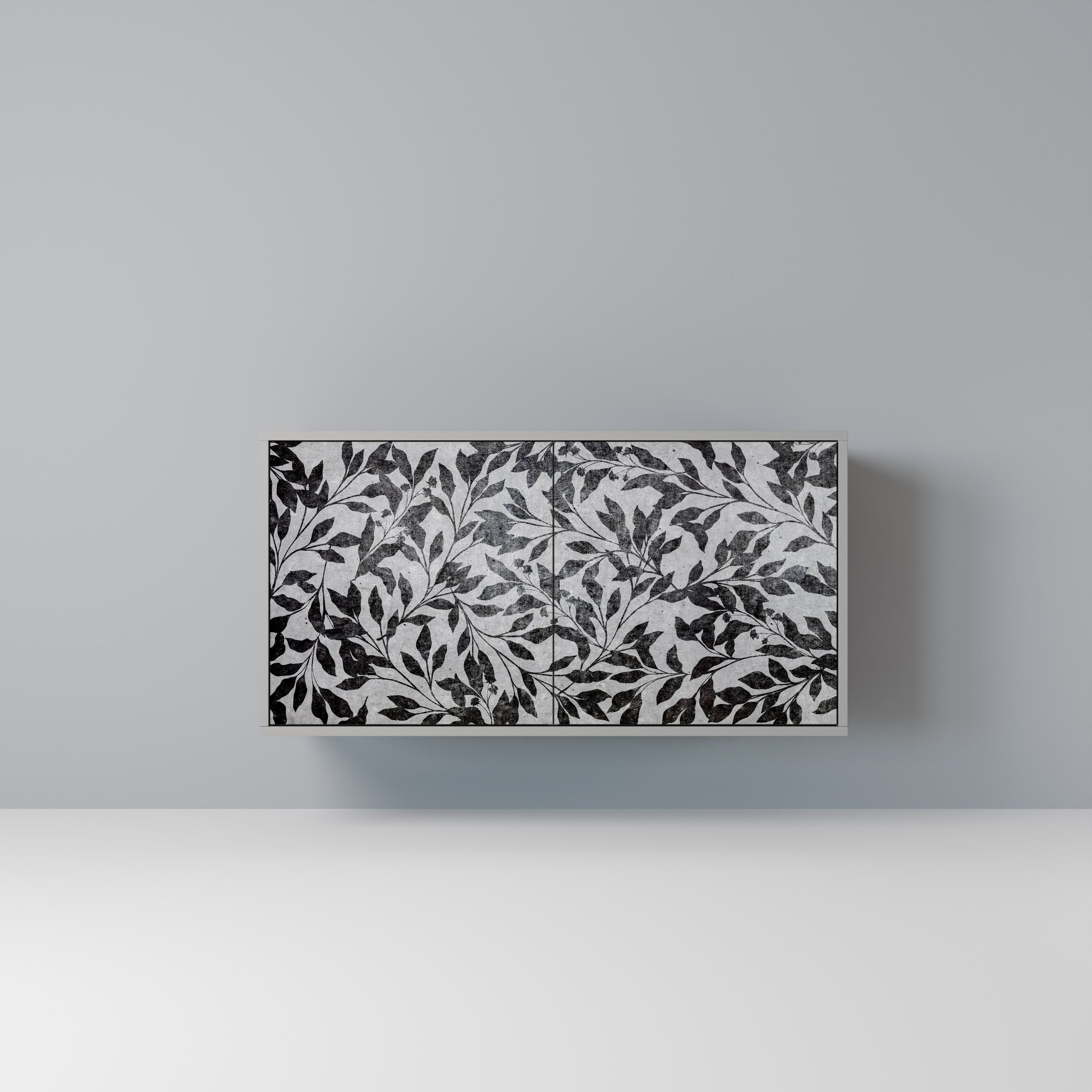 CHARCOAL SPROUT Aparador de 2 Portas em Acabamento Cinzento