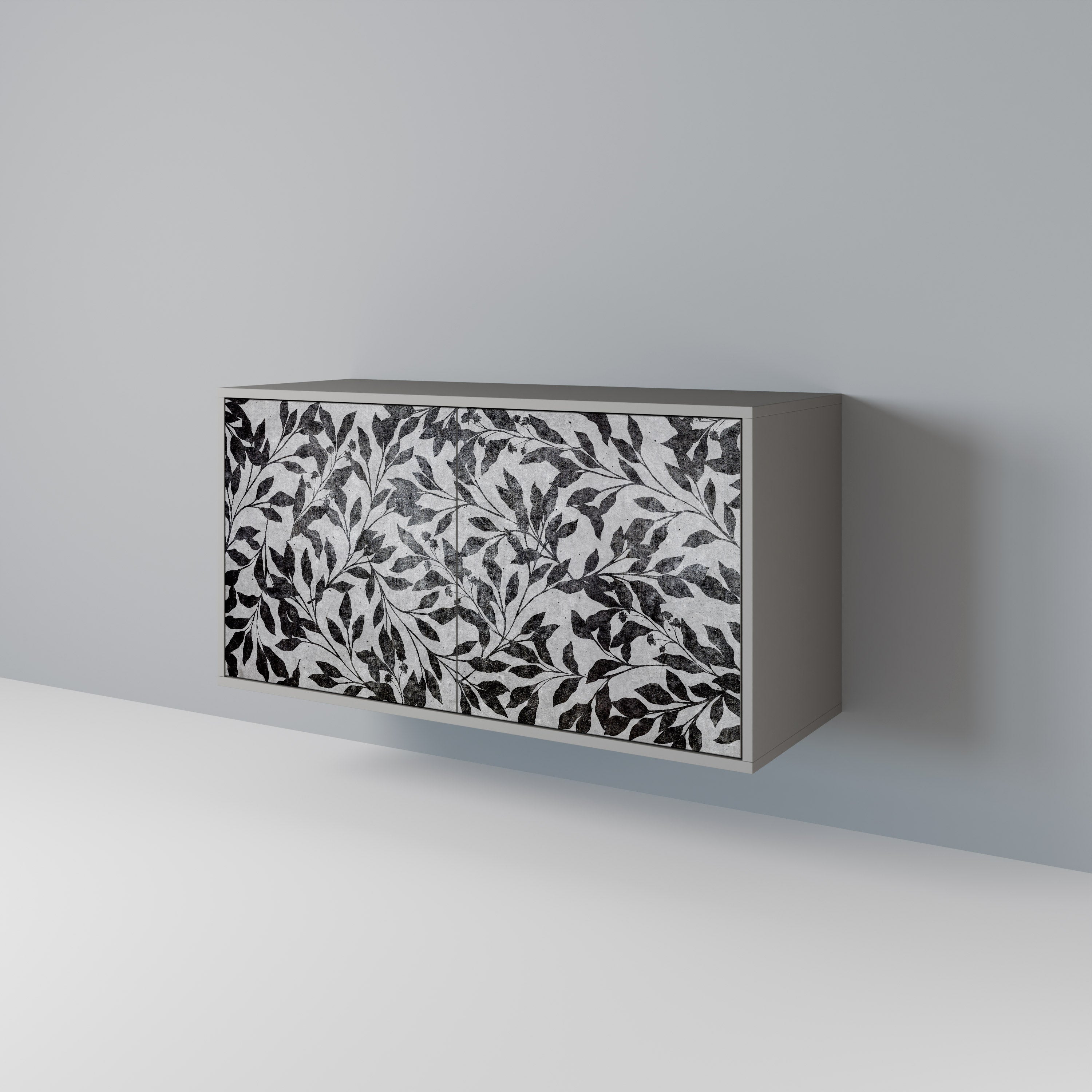 CHARCOAL SPROUT Aparador de 2 Portas em Acabamento Cinzento