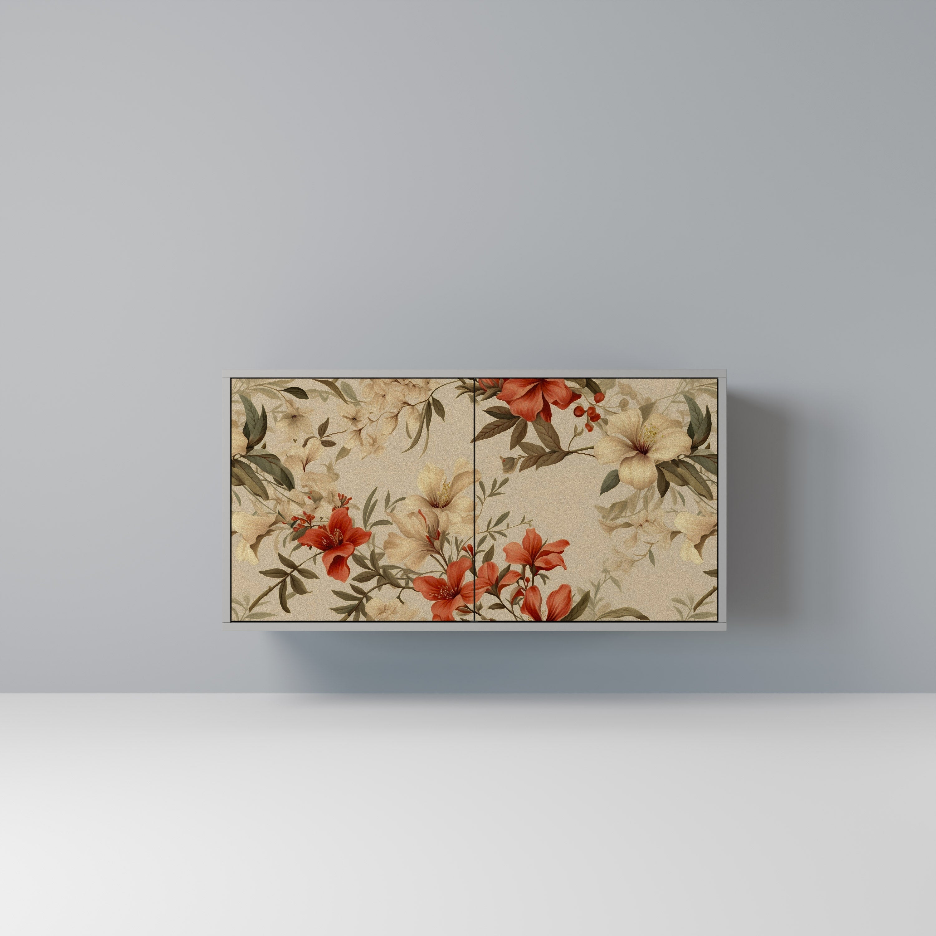 BLOOMING HARMONY Aparador de 2 Portas em Acabamento Cinzento