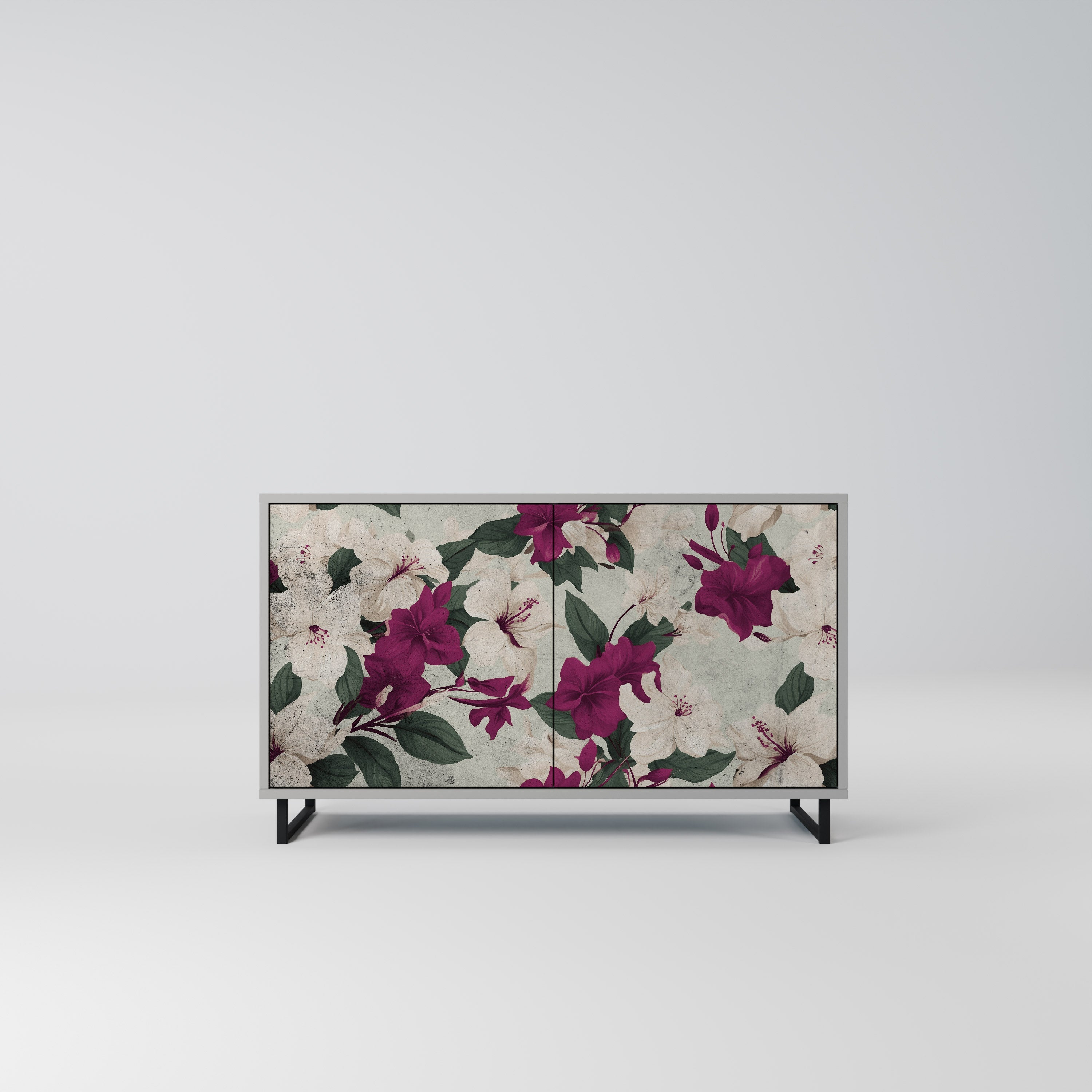 FLOWERET DREAM Aparador de 2 Portas em Acabamento Cinzento