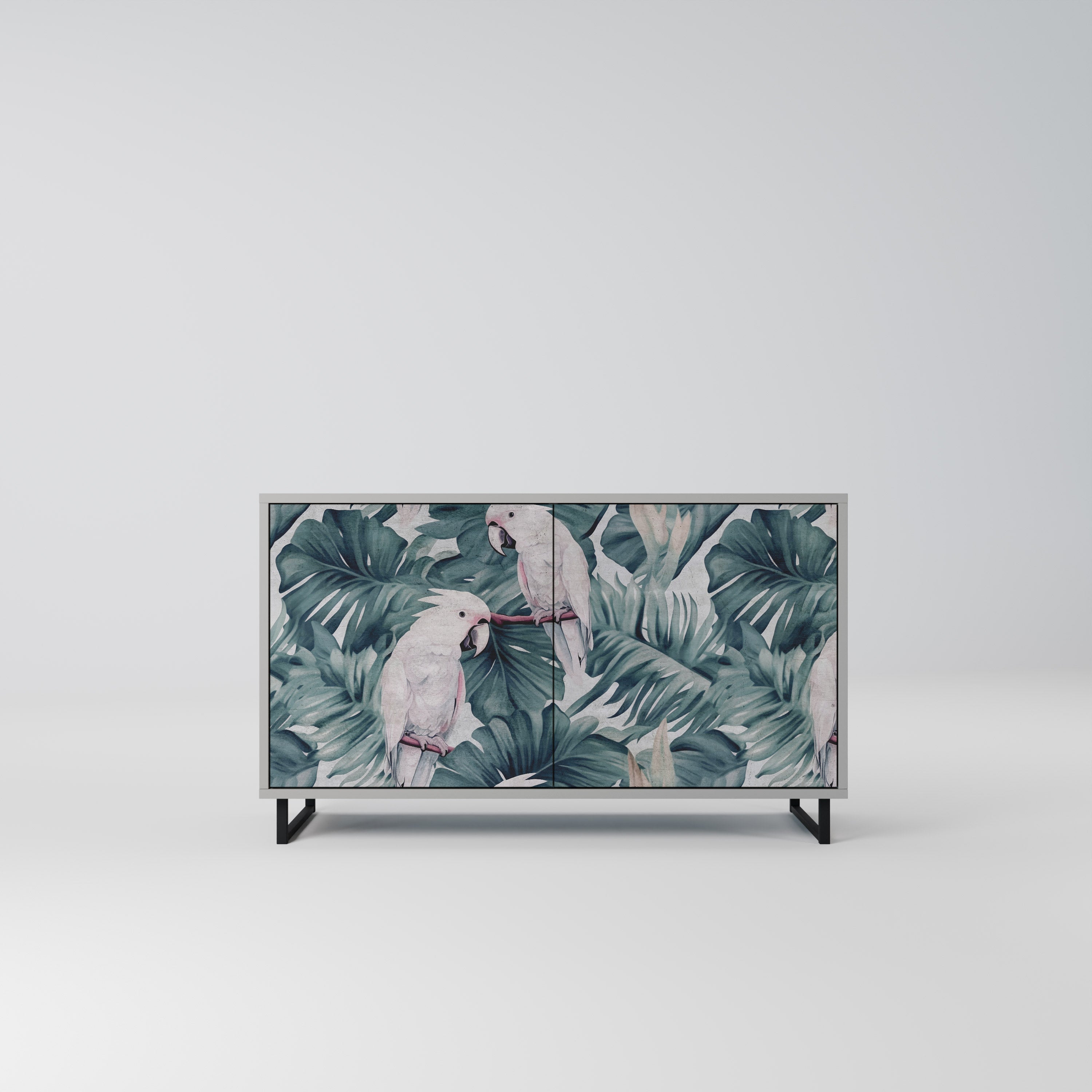 POPINJAY LOOK Aparador de 2 Portas em Acabamento Cinzento