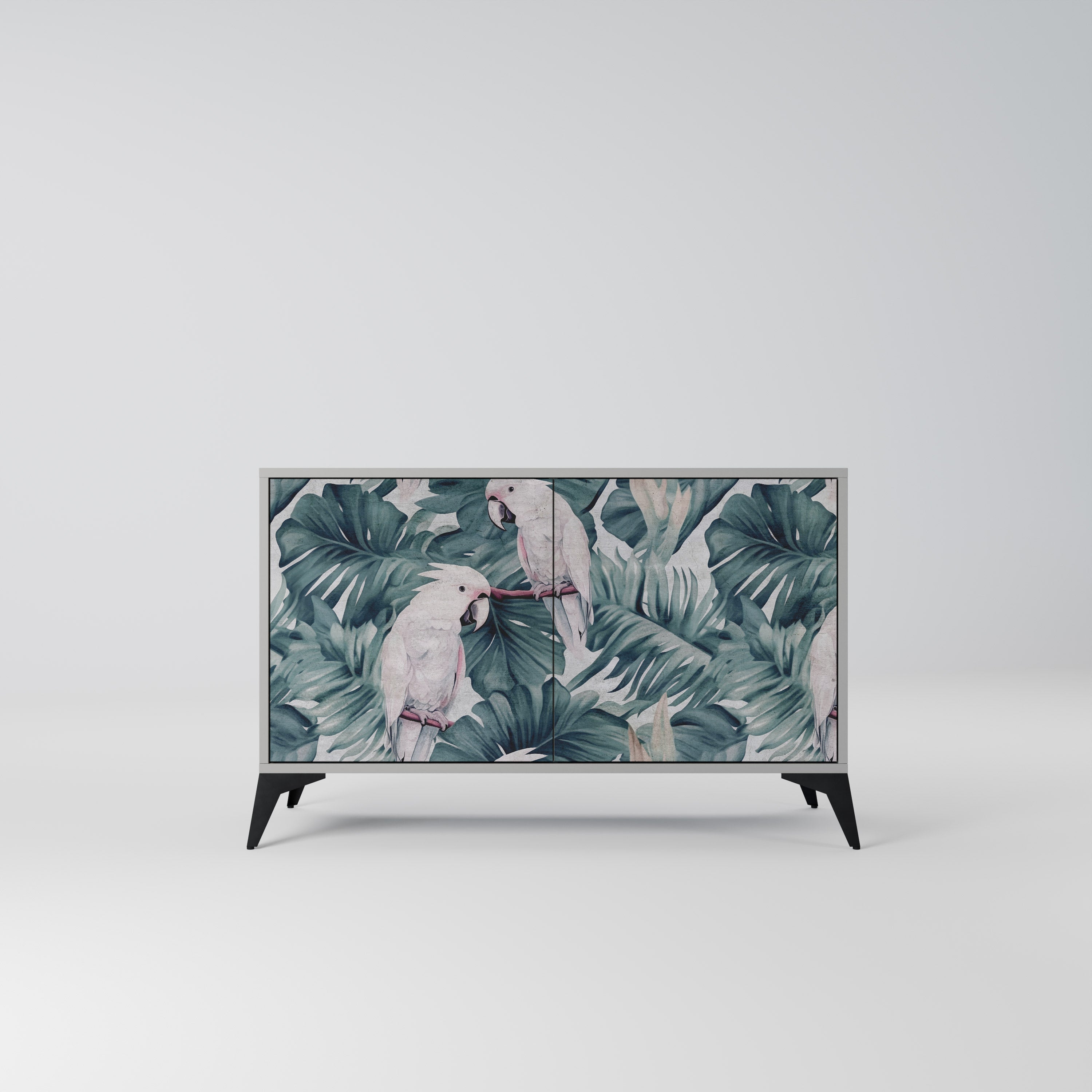 POPINJAY LOOK Aparador de 2 Portas em Acabamento Cinzento