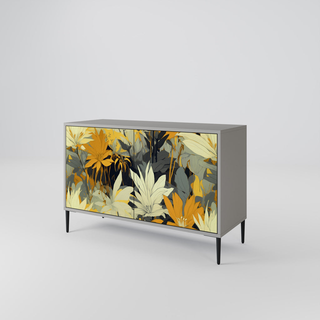 SUNKISSED LILY 2-Door Sideboard in Grey Finish