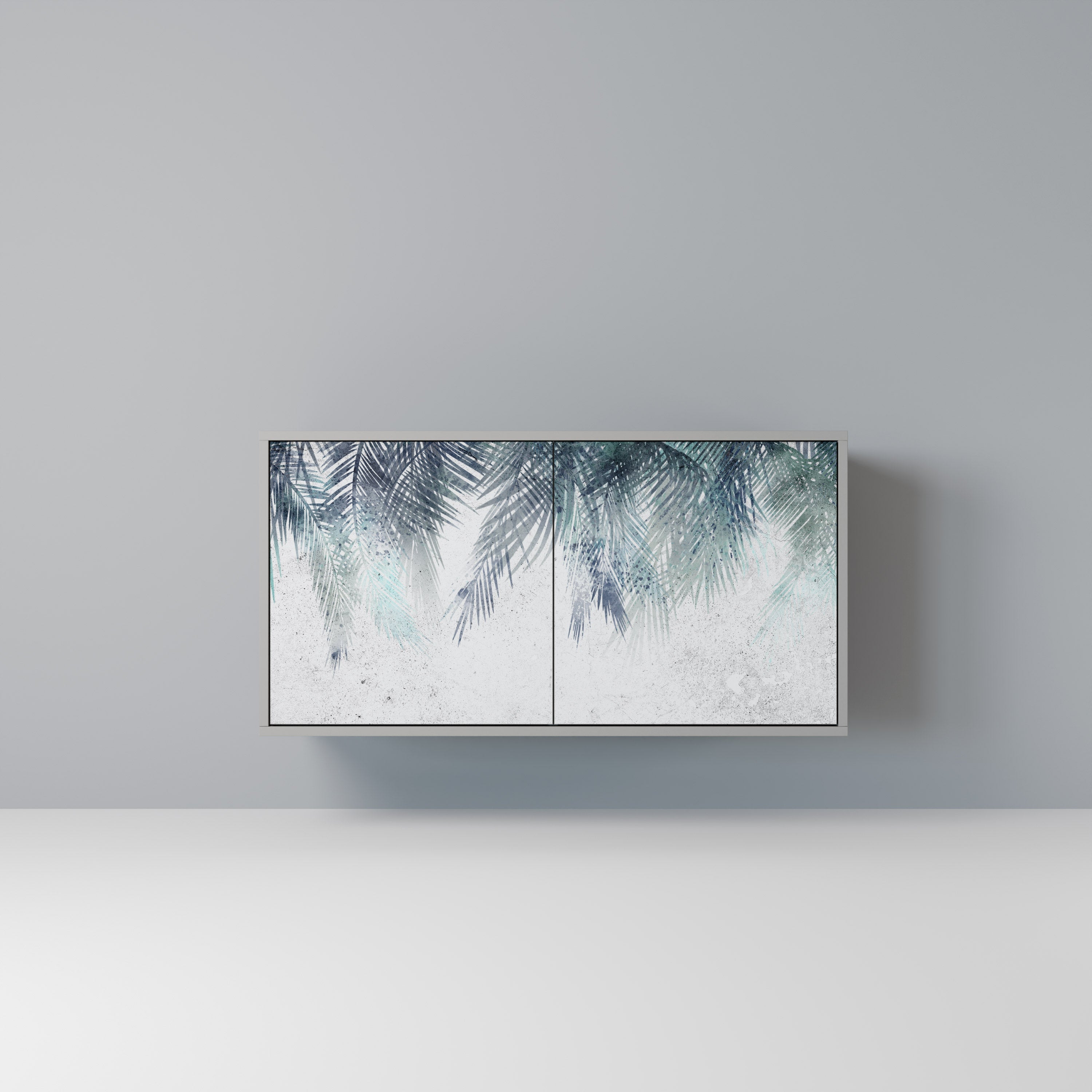 PALM VEIL Aparador de 2 Portas em Acabamento Cinzento