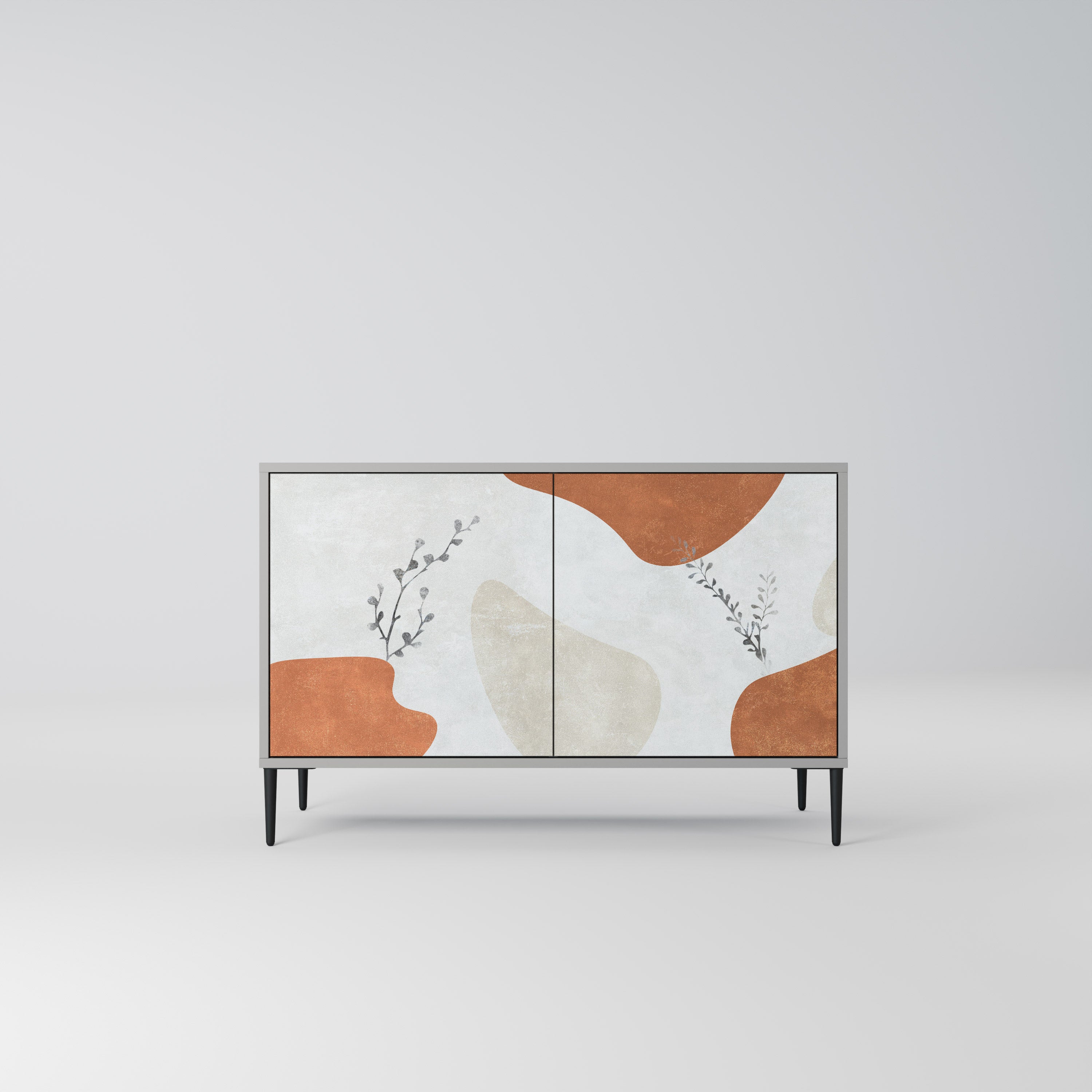 TRANQUIL TWIG Aparador de 2 Portas em Acabamento Cinzento