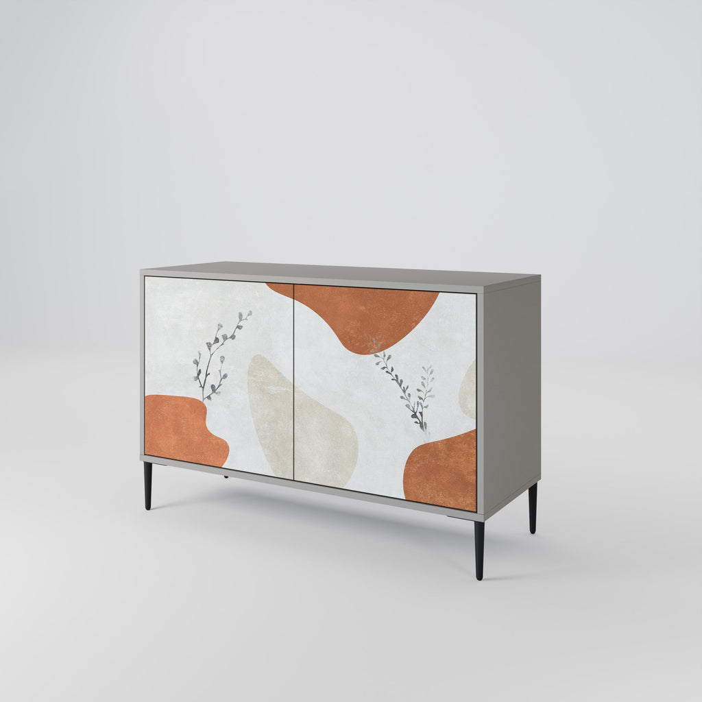 TRANQUIL TWIG 2-Door Sideboard in Grey Finish