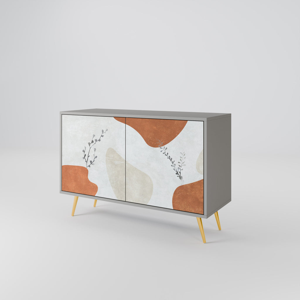 TRANQUIL TWIG 2-Door Sideboard in Grey Finish