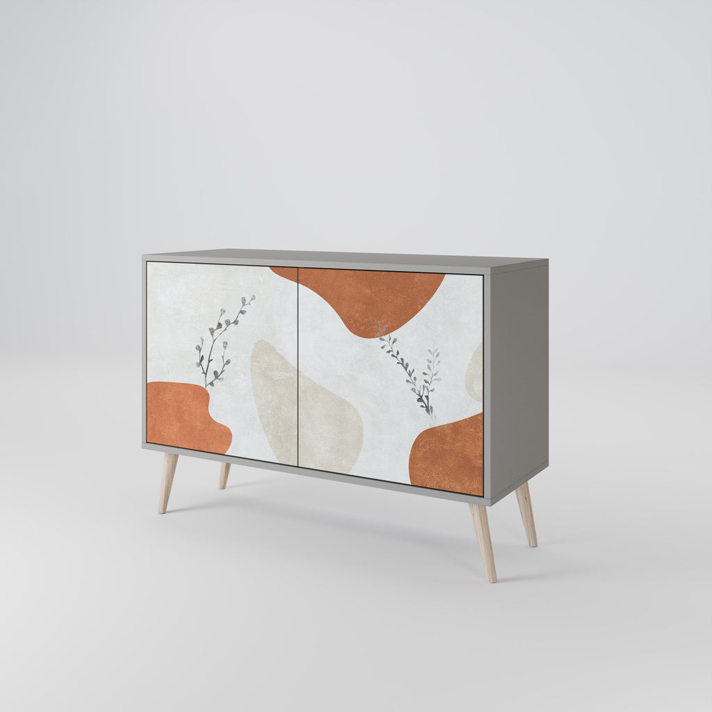TRANQUIL TWIG 2-Door Sideboard in Grey Finish