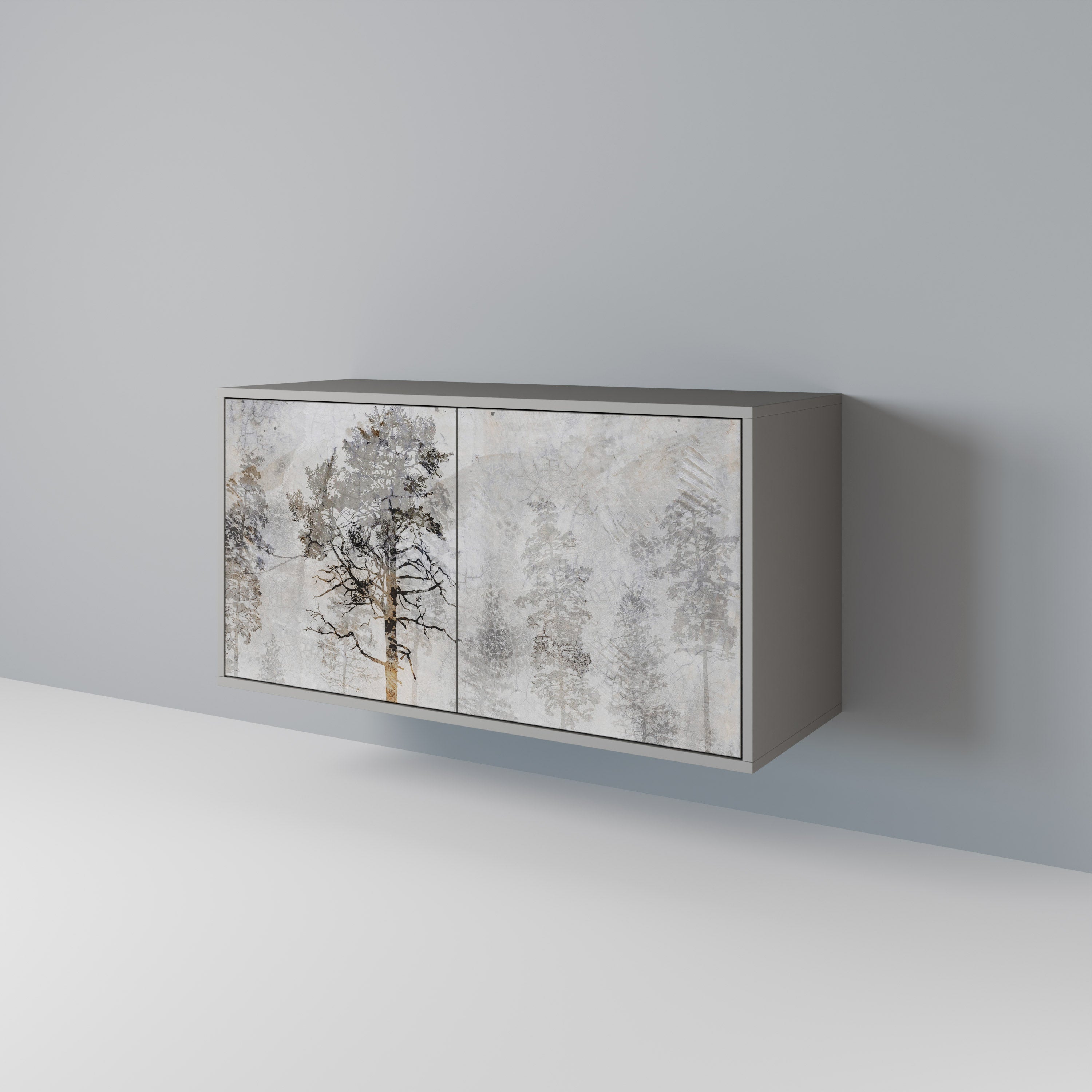 FADE IN THE TREES Aparador de 2 Portas em Acabamento Cinzento