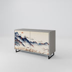 JAPANESE LANDSCAPE 2-Door Sideboard in Grey Finish