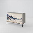 JAPANESE LANDSCAPE 2-Door Sideboard in Grey Finish