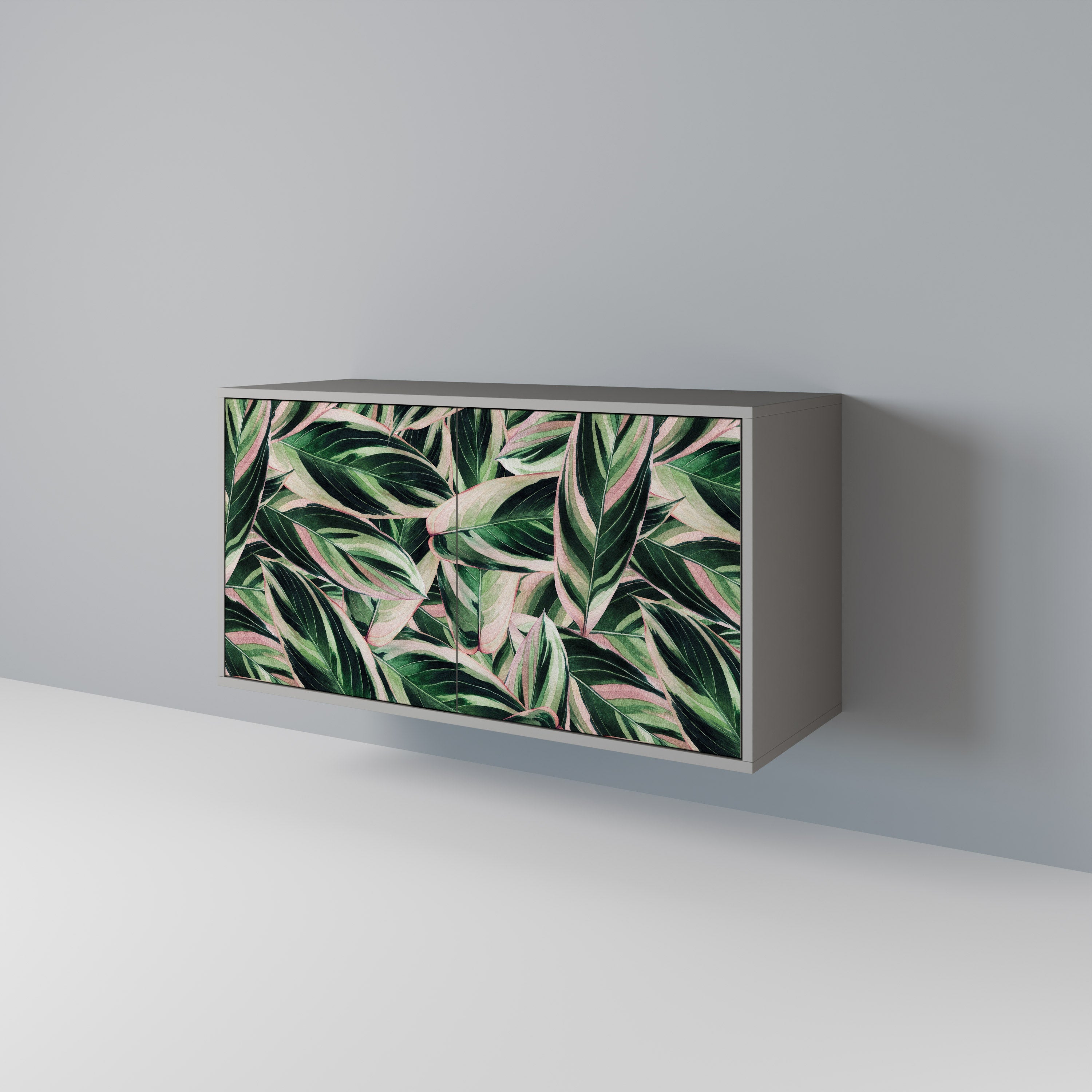 EERIE STROMANTHE Aparador de 2 Portas em Acabamento Cinzento