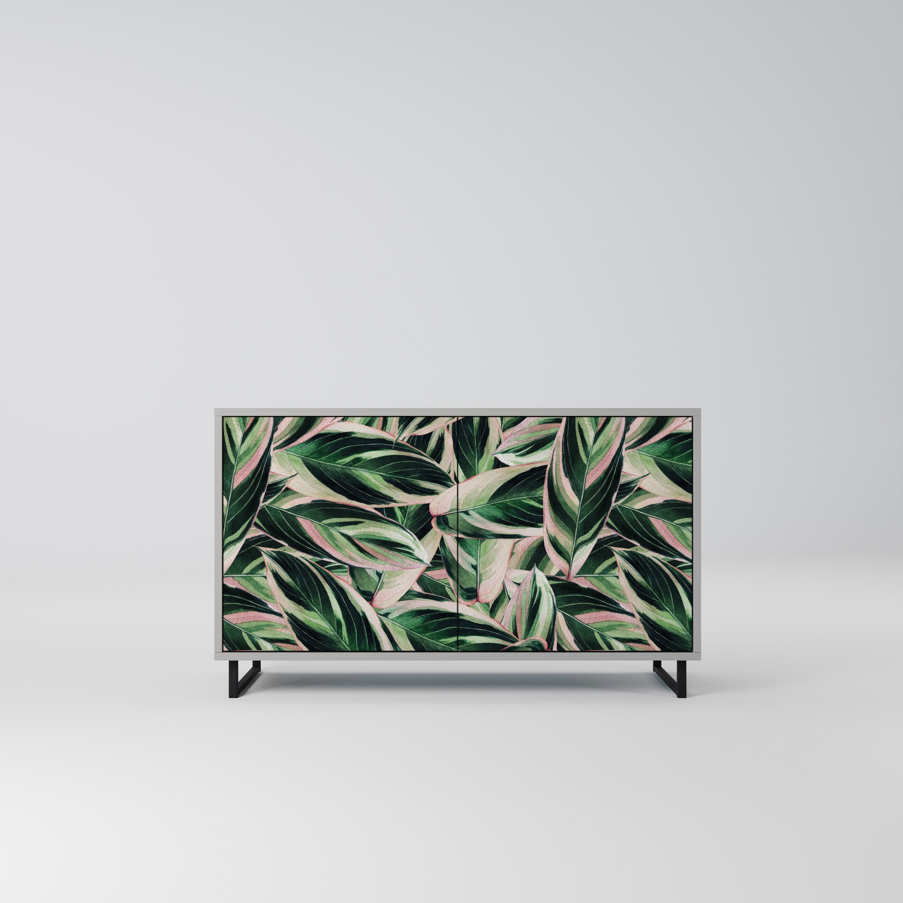 EERIE STROMANTHE Aparador de 2 Portas em Acabamento Cinzento