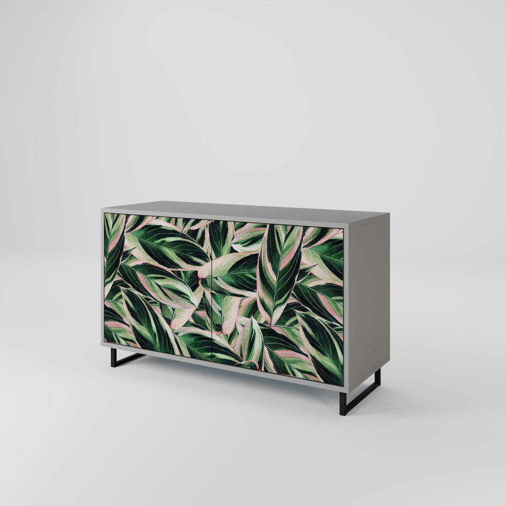 EERIE STROMANTHE Aparador de 2 Portas em Acabamento Cinzento