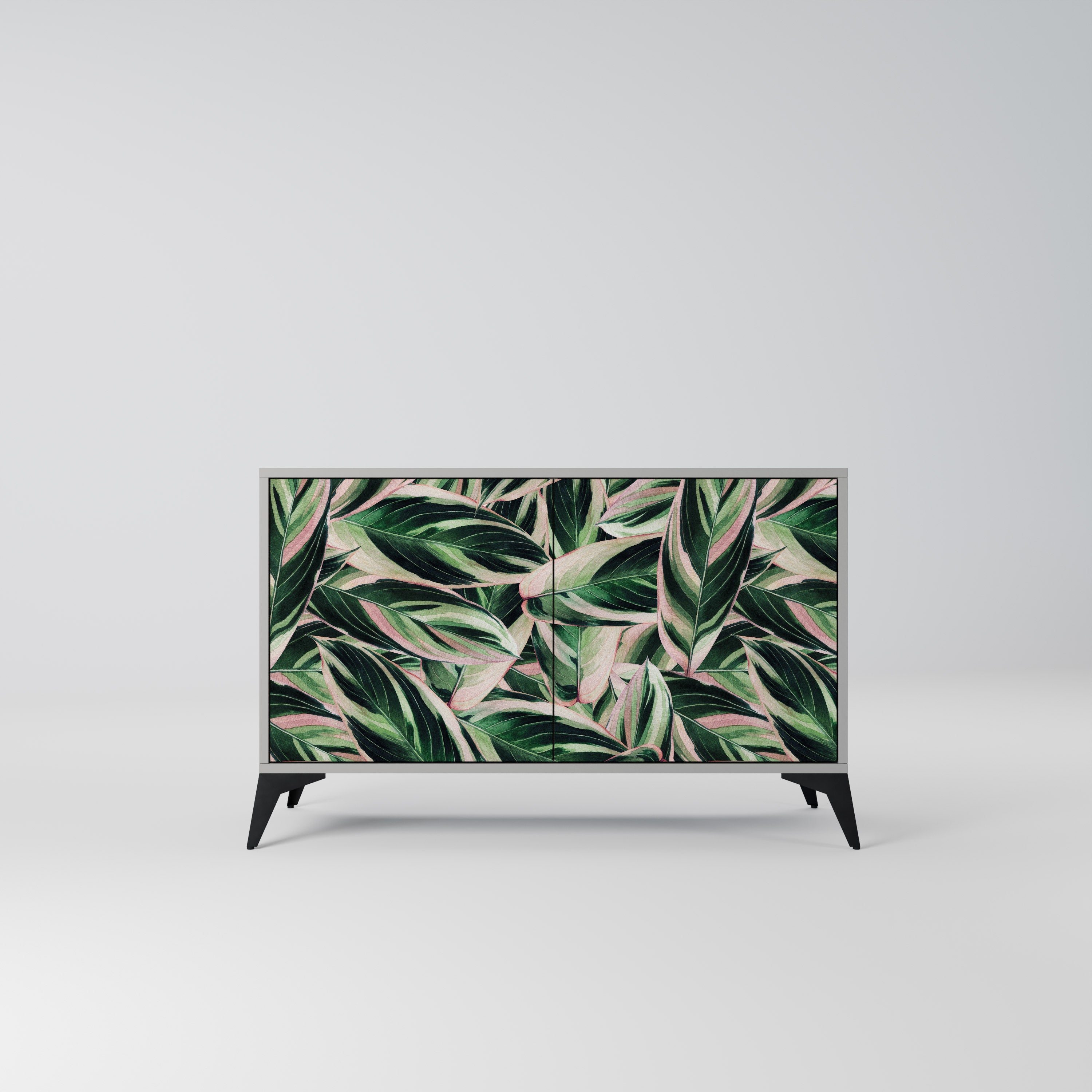 EERIE STROMANTHE Aparador de 2 Portas em Acabamento Cinzento