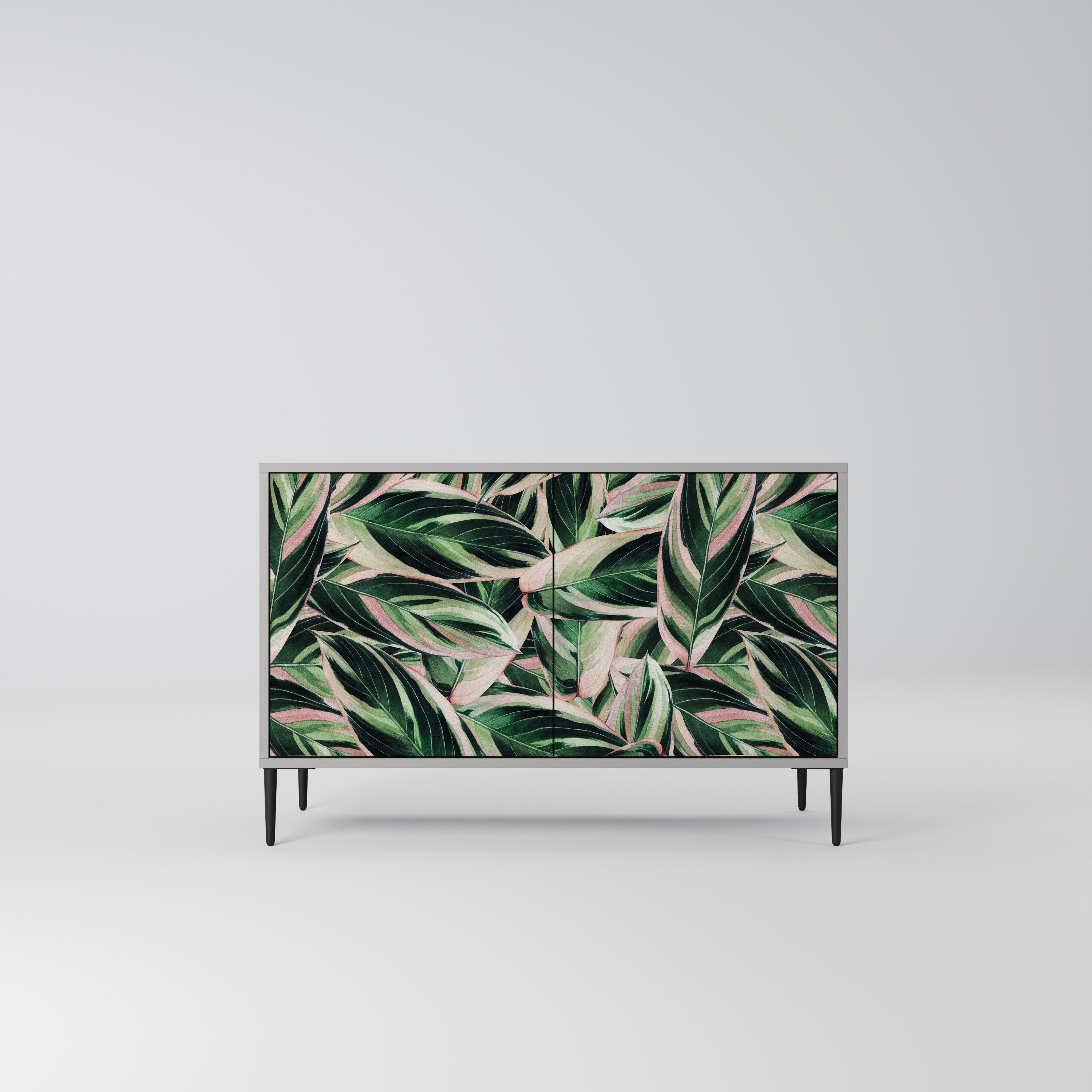 EERIE STROMANTHE Aparador de 2 Portas em Acabamento Cinzento