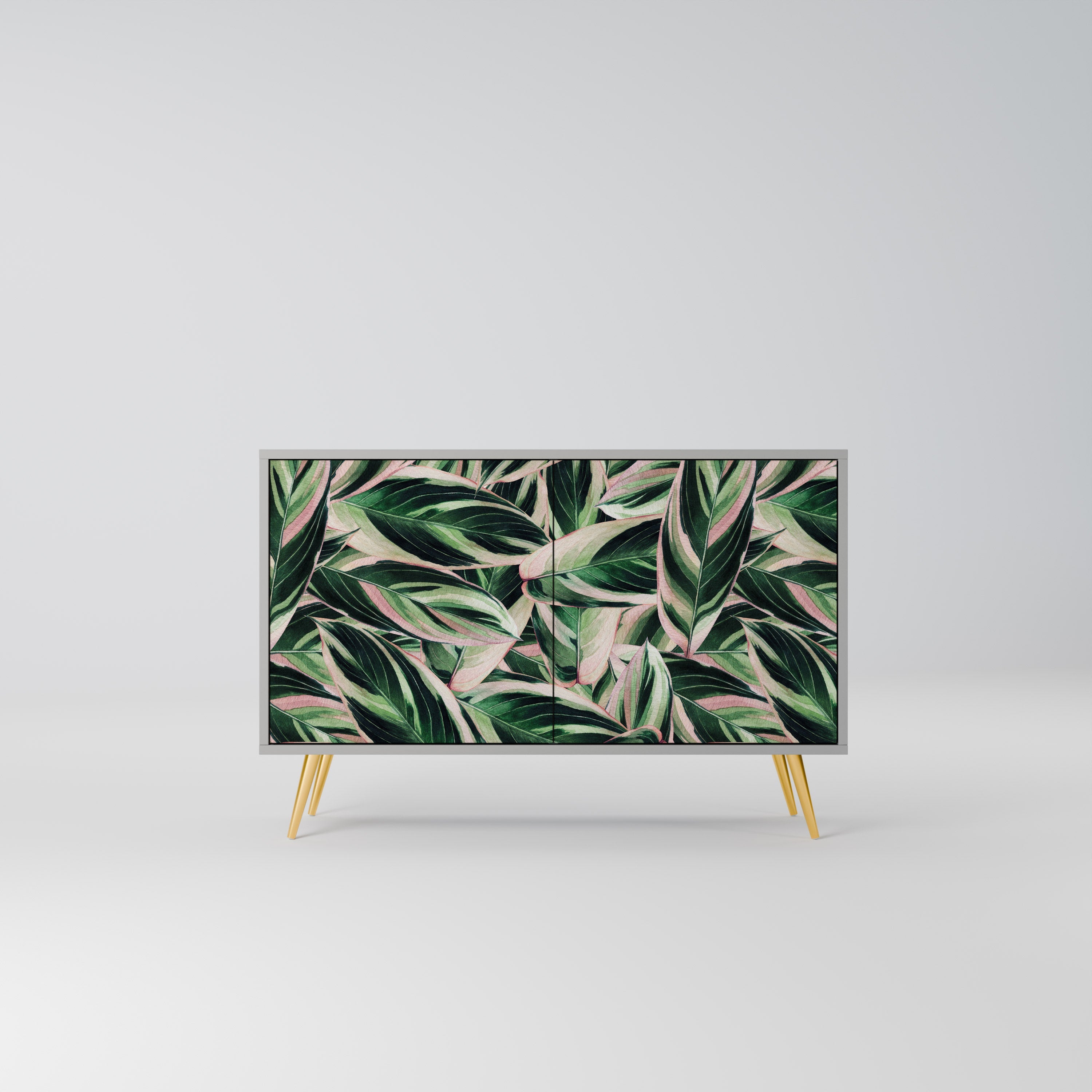 EERIE STROMANTHE Aparador de 2 Portas em Acabamento Cinzento