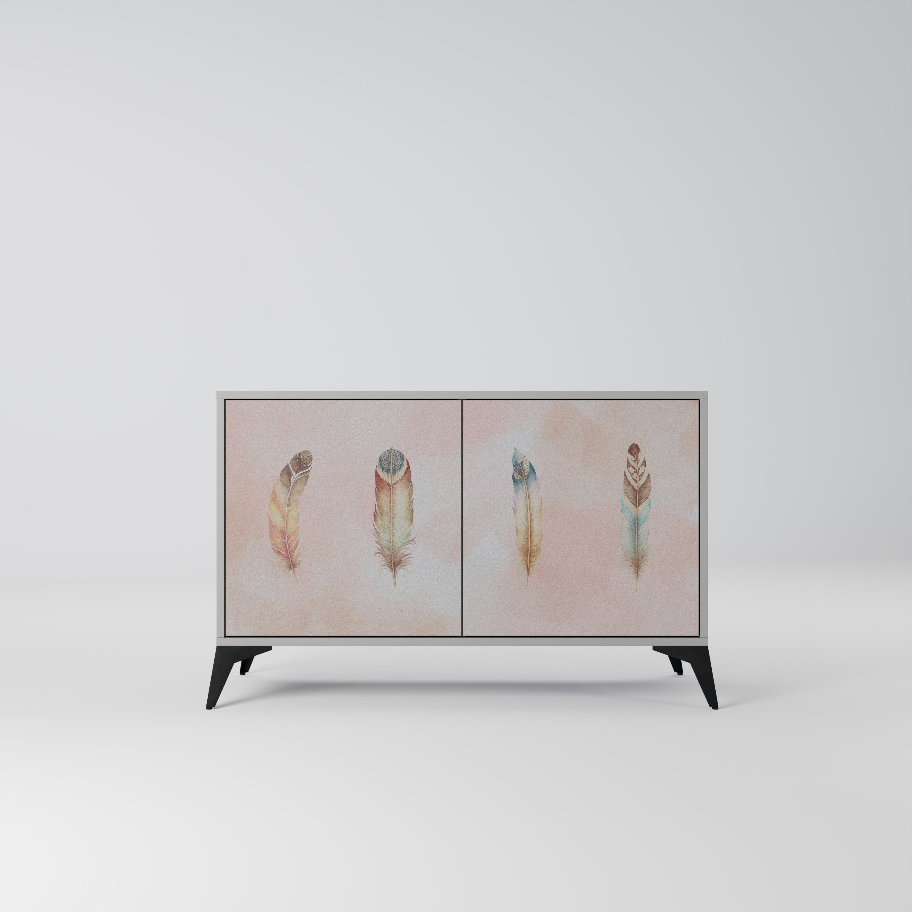 THE DELIQUESCE Aparador de 2 Portas em Acabamento Cinzento