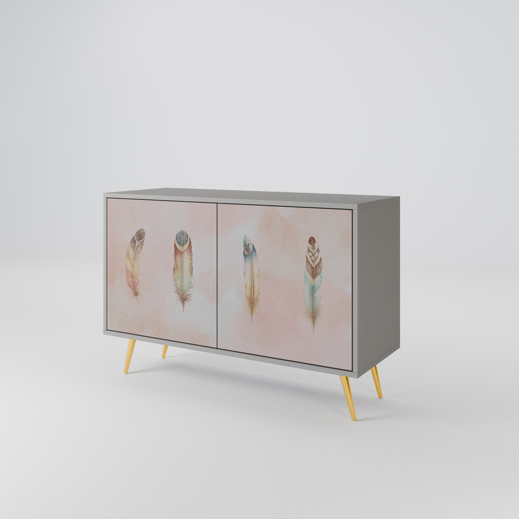 THE DELIQUESCE 2-Door Sideboard in Grey Finish