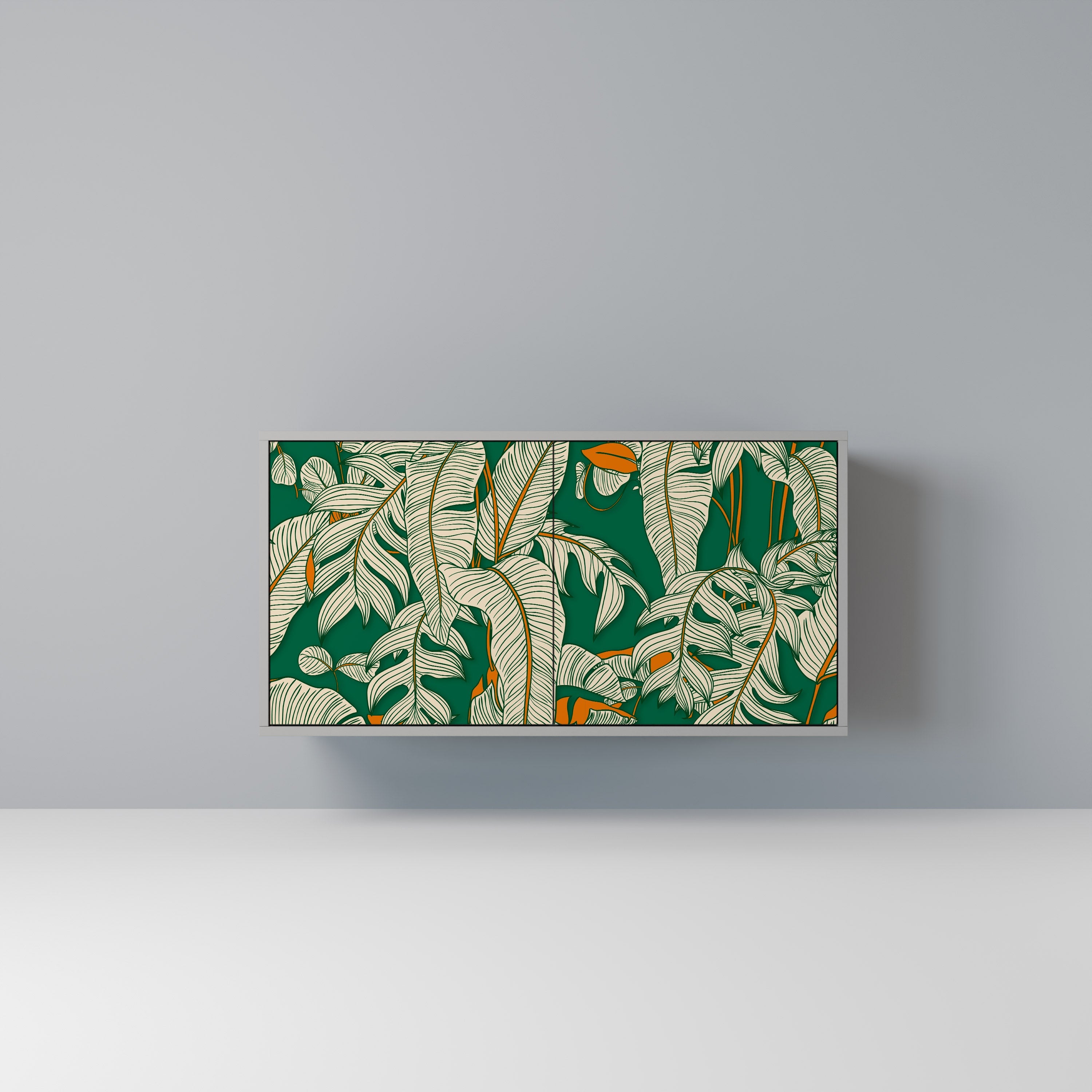 VERDANT PLEASURES Aparador de 2 Portas em Acabamento Cinzento