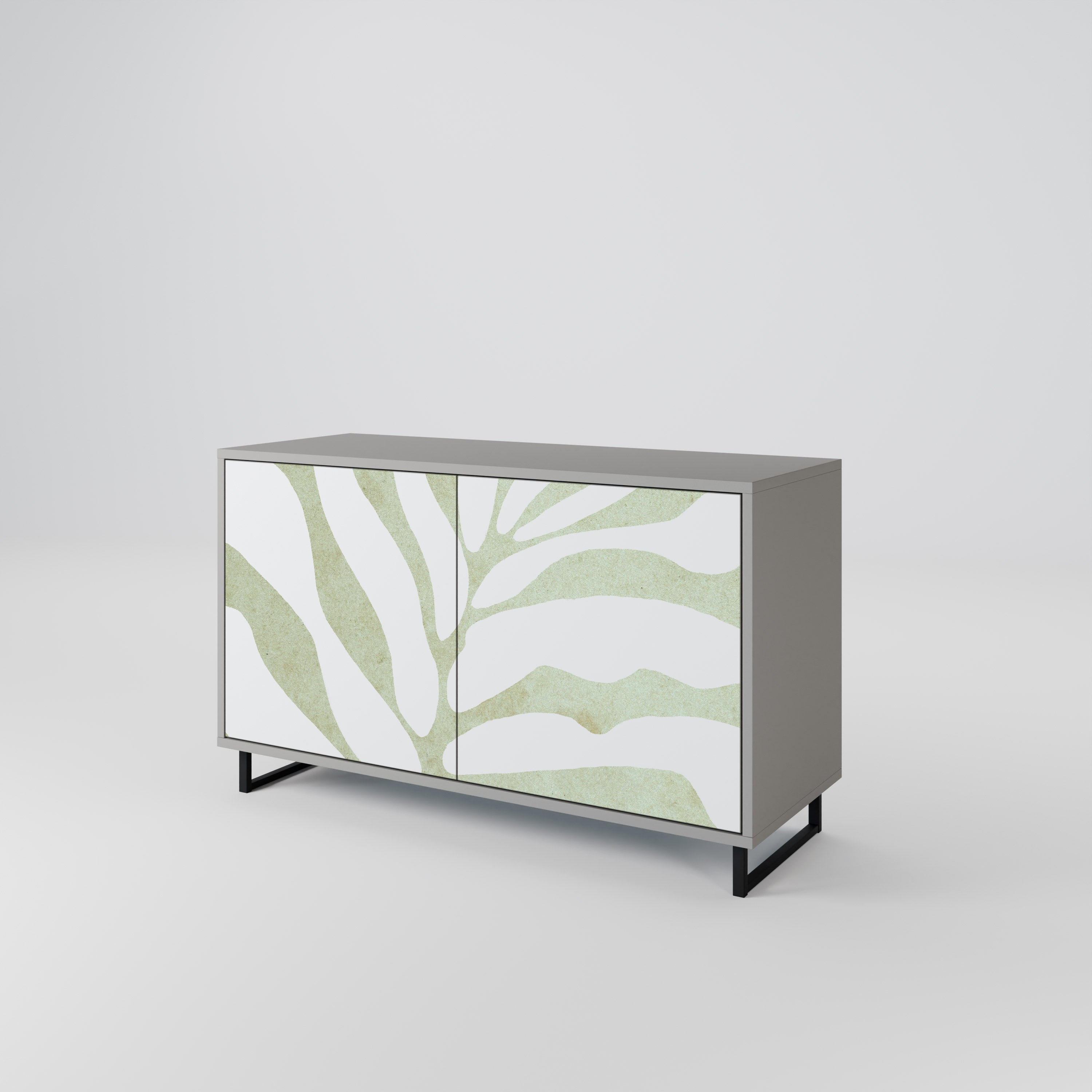 BOTANICAL SPARK 2-Door Sideboard in Grey Finish