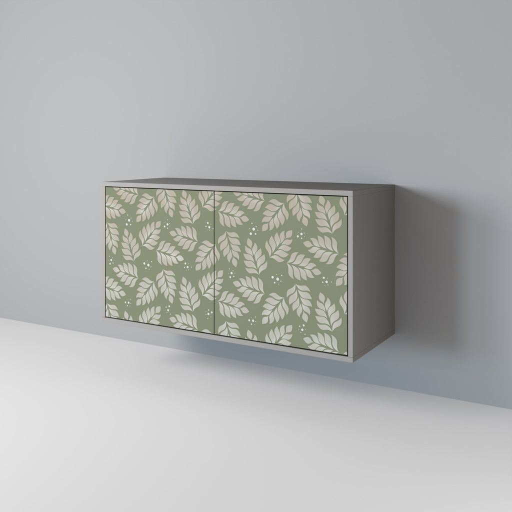 LEAVES ON GREEN 2-Door Sideboard in Grey Finish