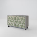 LEAVES ON GREEN 2-Door Sideboard in Grey Finish