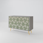LEAVES ON GREEN 2-Door Sideboard in Grey Finish